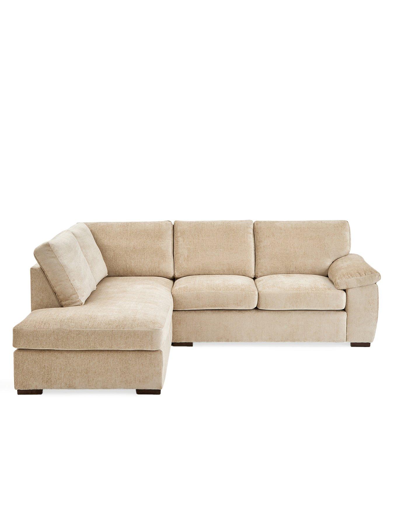 Image 3 of 7 of The Very Collection Salerno Standard Back&nbsp;Fabric Left Hand Corner Chaise Sofa in Natural - FSC&reg; Certified