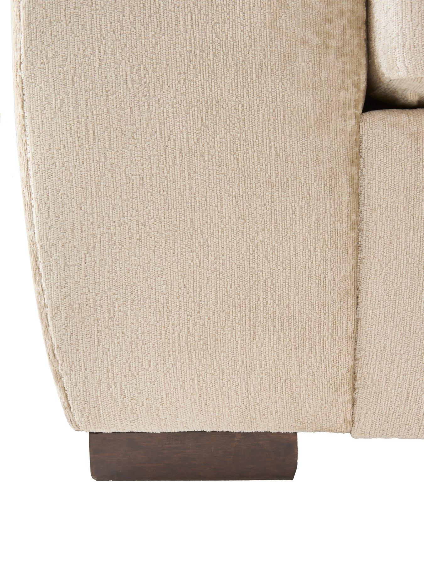 Image 4 of 7 of The Very Collection Salerno Standard Back&nbsp;Fabric Left Hand Corner Chaise Sofa in Natural - FSC&reg; Certified