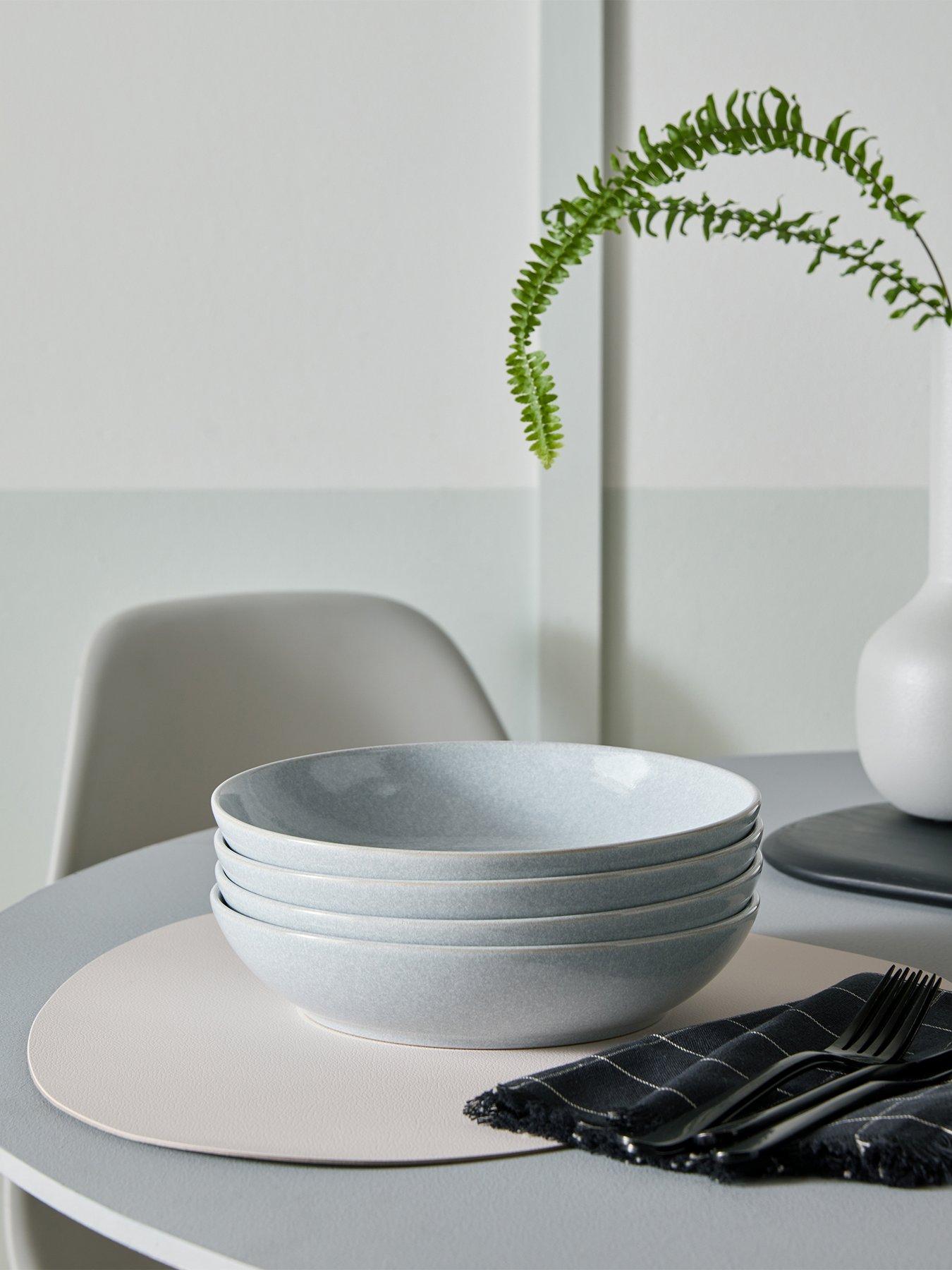 Image 1 of 5 of Denby Dove Grey Set of 4 Pasta Bowls