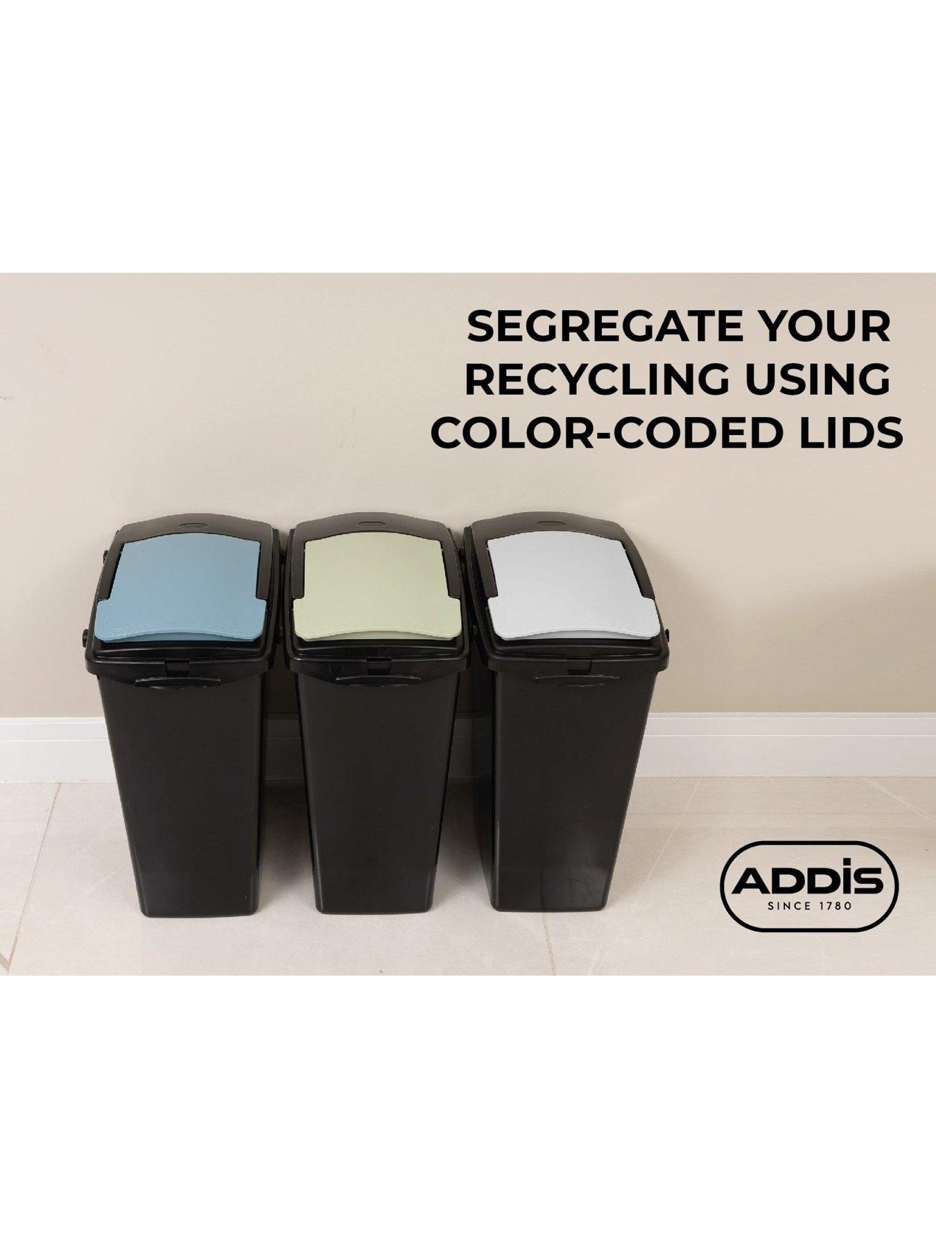 Image 3 of 8 of Addis Set of 3 40ltr Recycling Bins - Blue