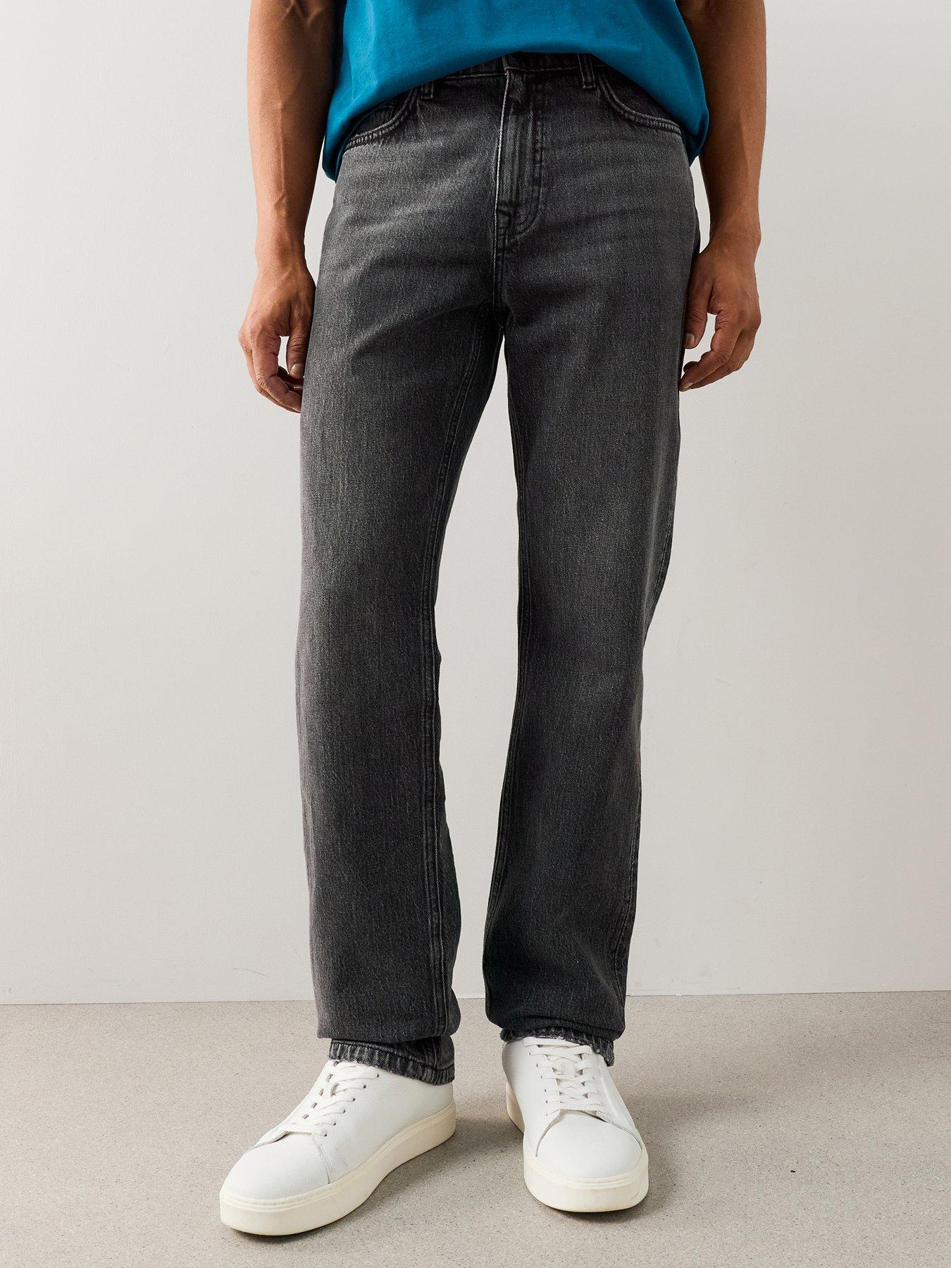 The Very Collection Straight Fit Jeans With Stretch - Washed Black