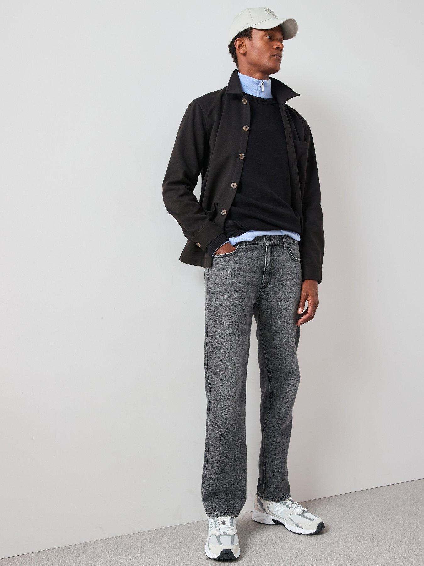 Image 3 of 7 of The Very Collection Straight Fit Jeans With Stretch - Washed Black