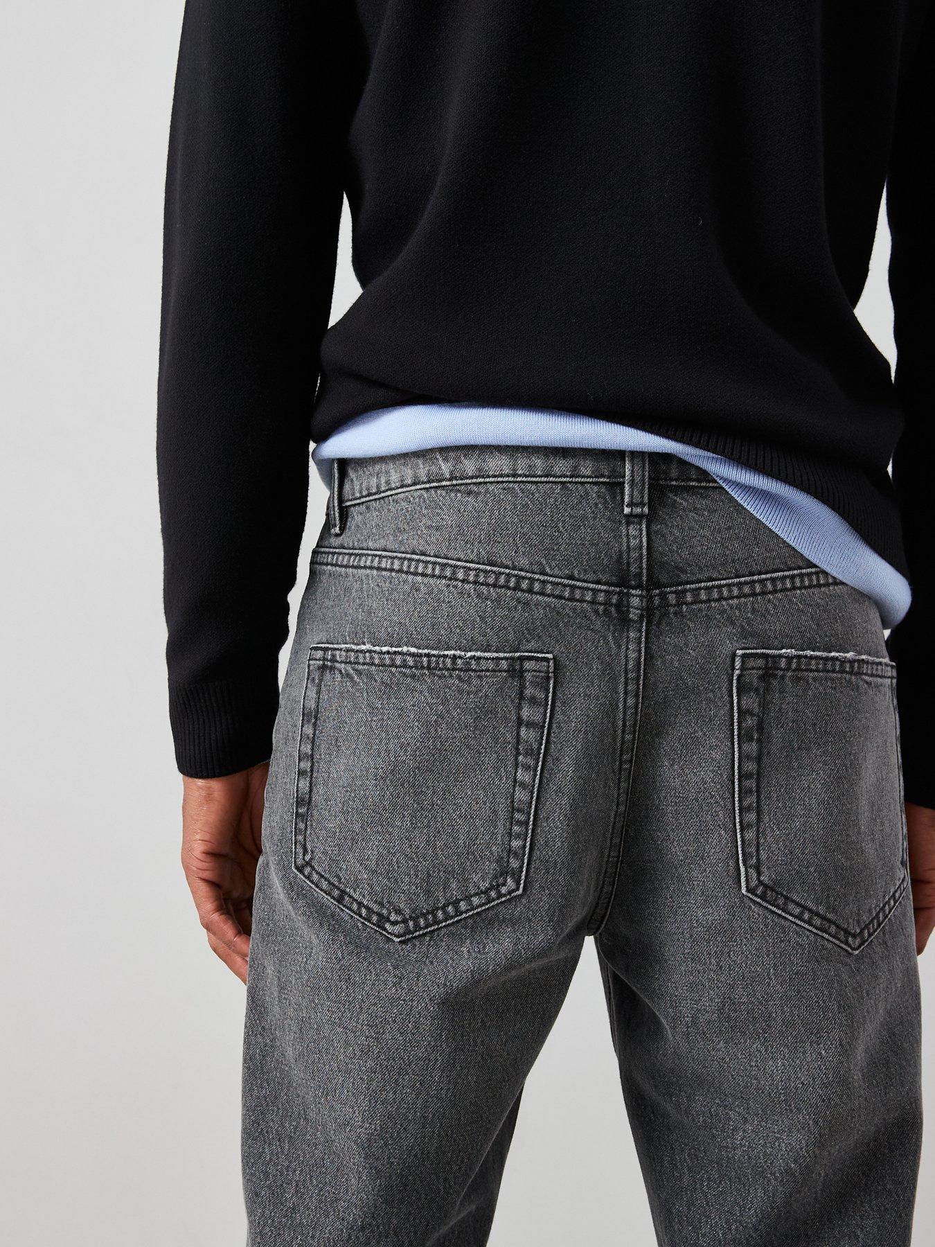 Image 6 of 7 of The Very Collection Straight Fit Jeans With Stretch - Washed Black