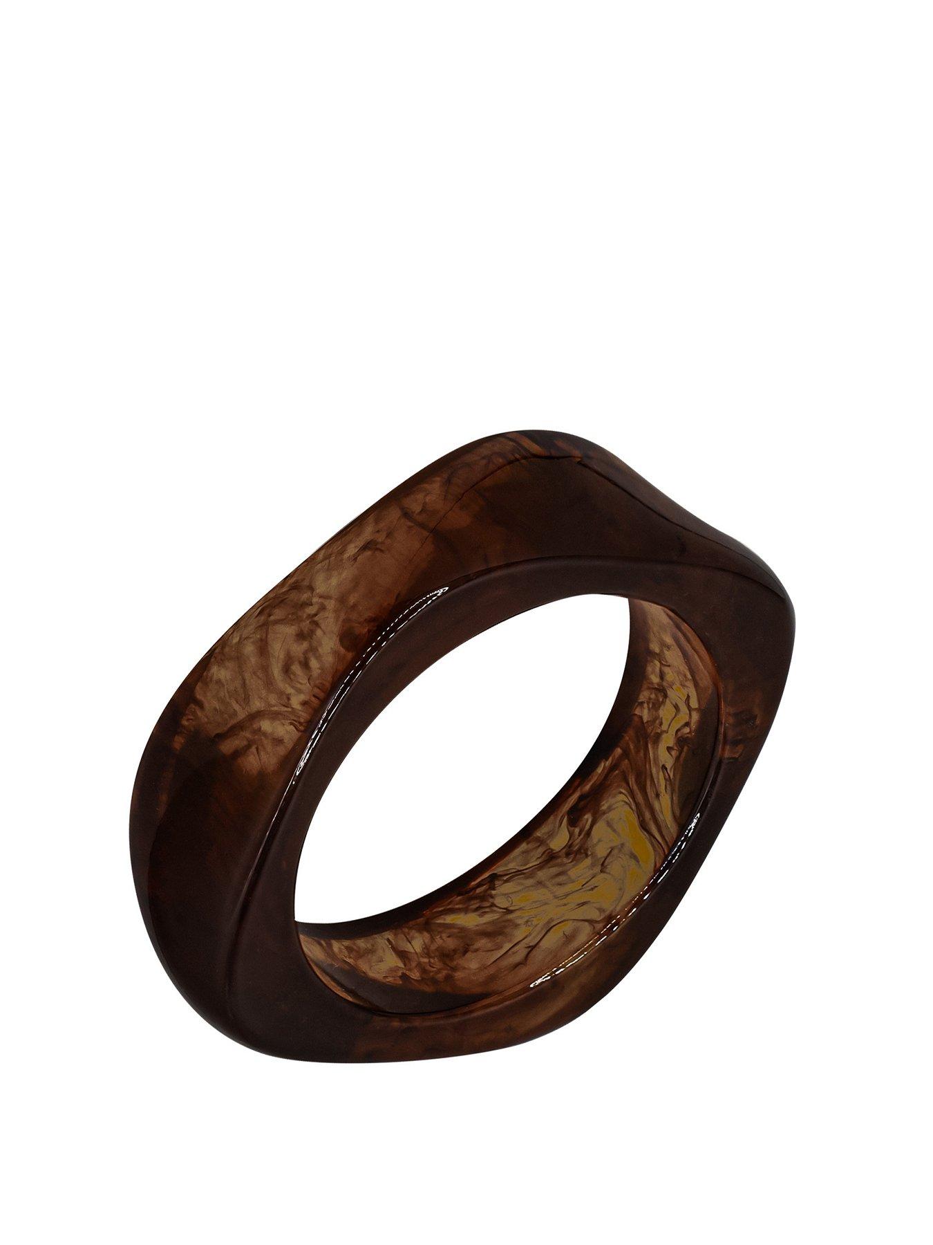 undefined V By Very Statement Brown Resin Bangle