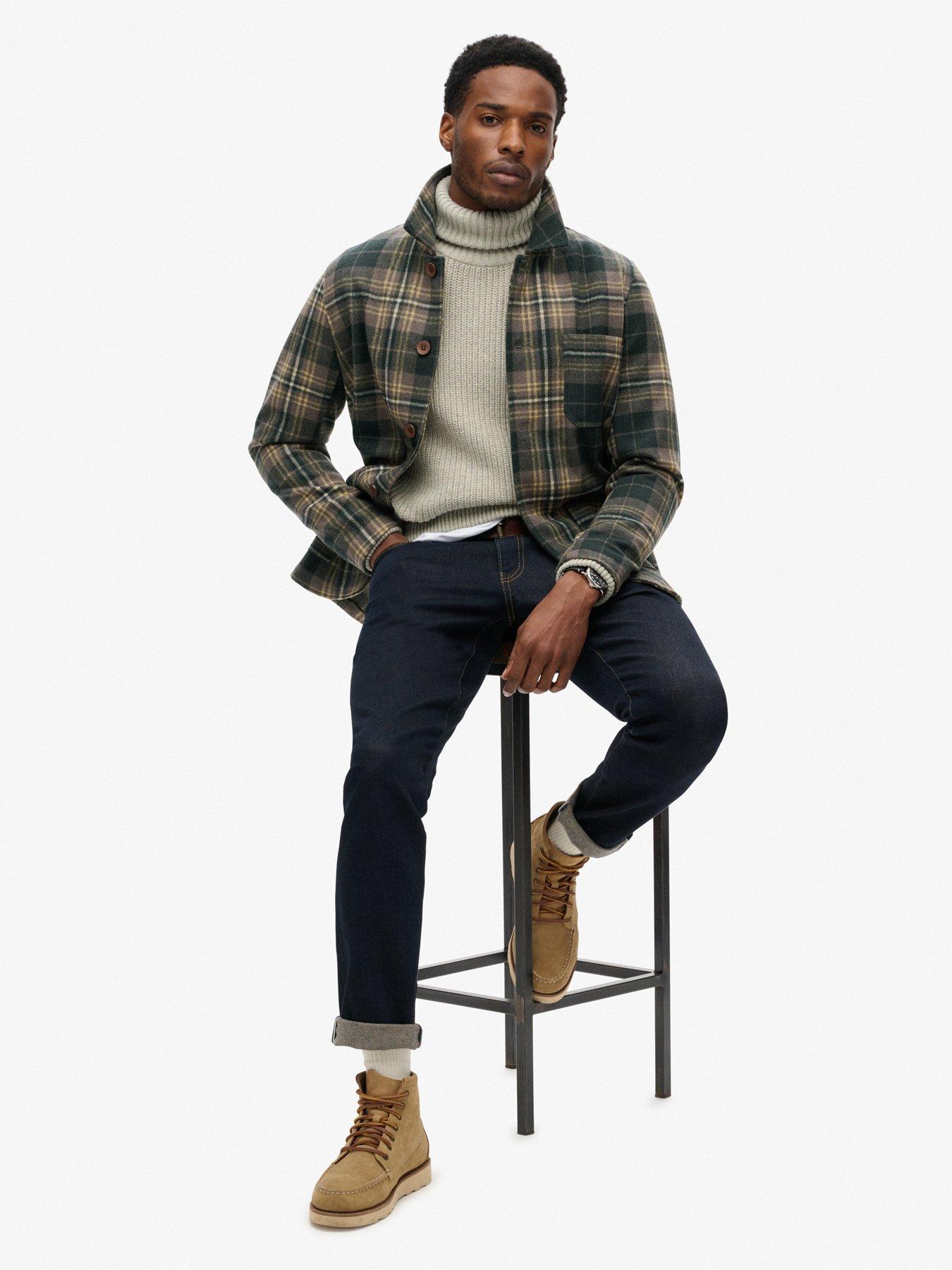Image 3 of 6 of Superdry Merchant Textured Overshirt - Green