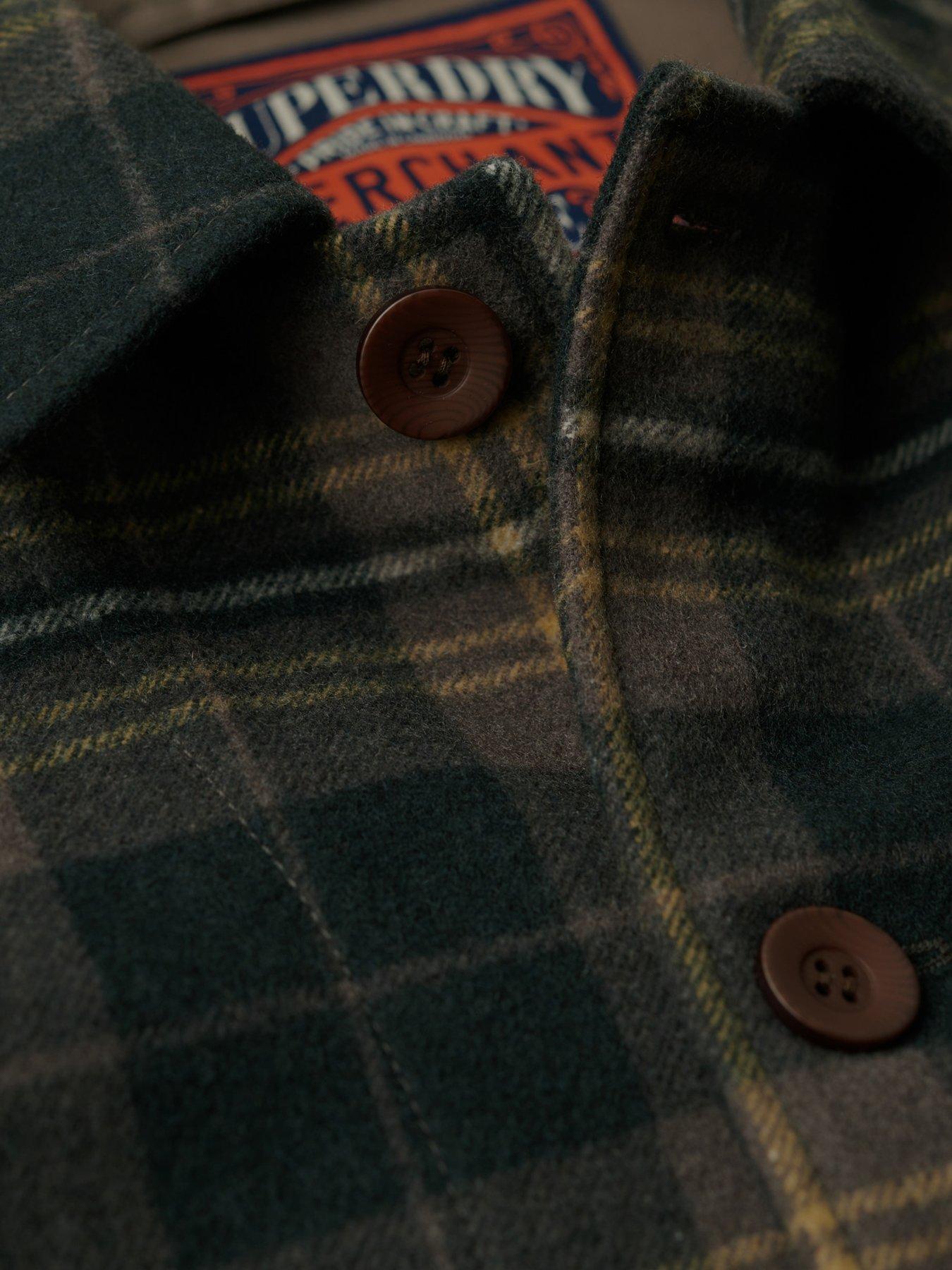 Image 6 of 6 of Superdry Merchant Textured Overshirt - Green