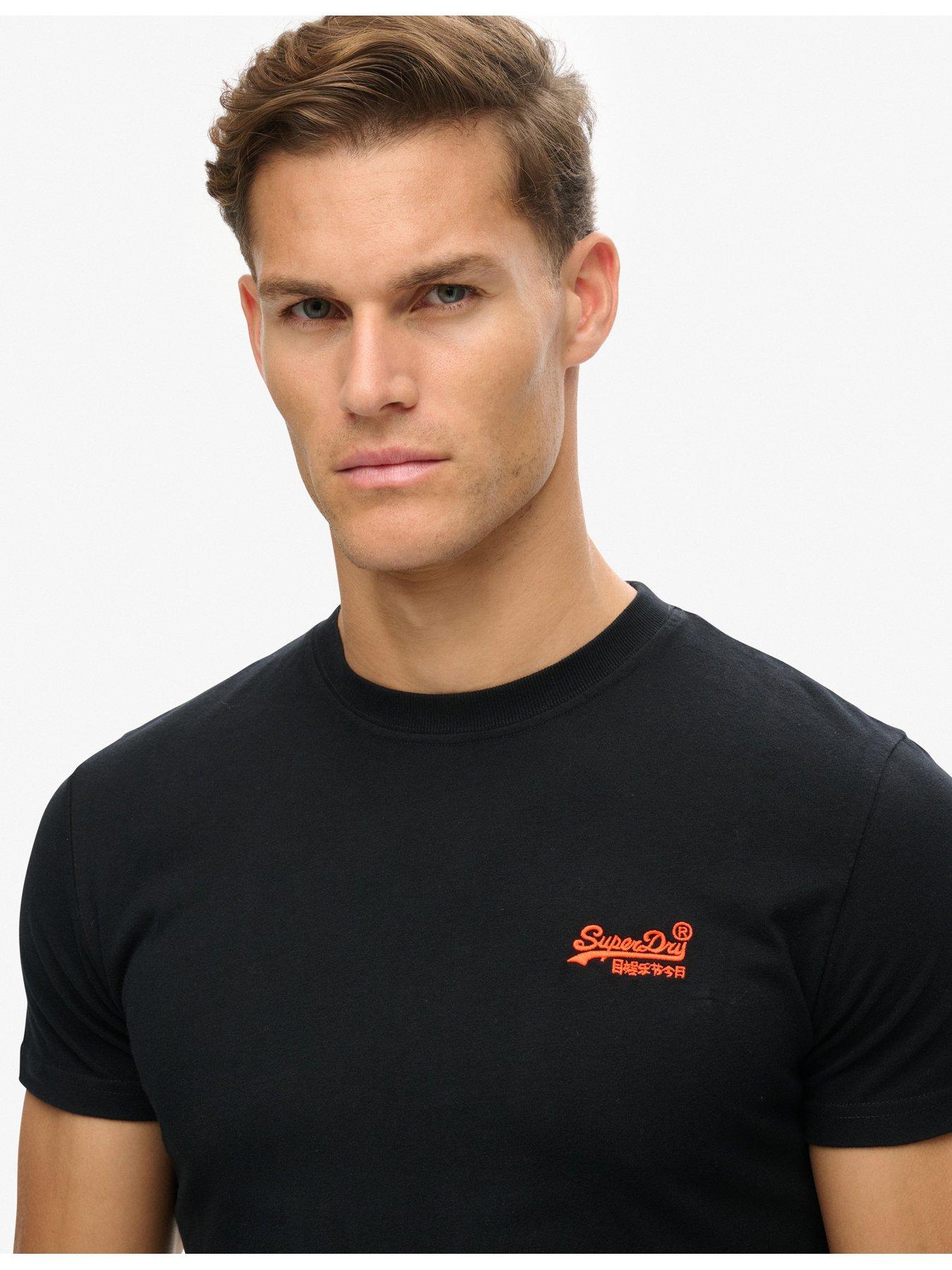 Image 4 of 5 of Superdry Essential Logo Embroidered Short Sleeve T-Shirt - Black