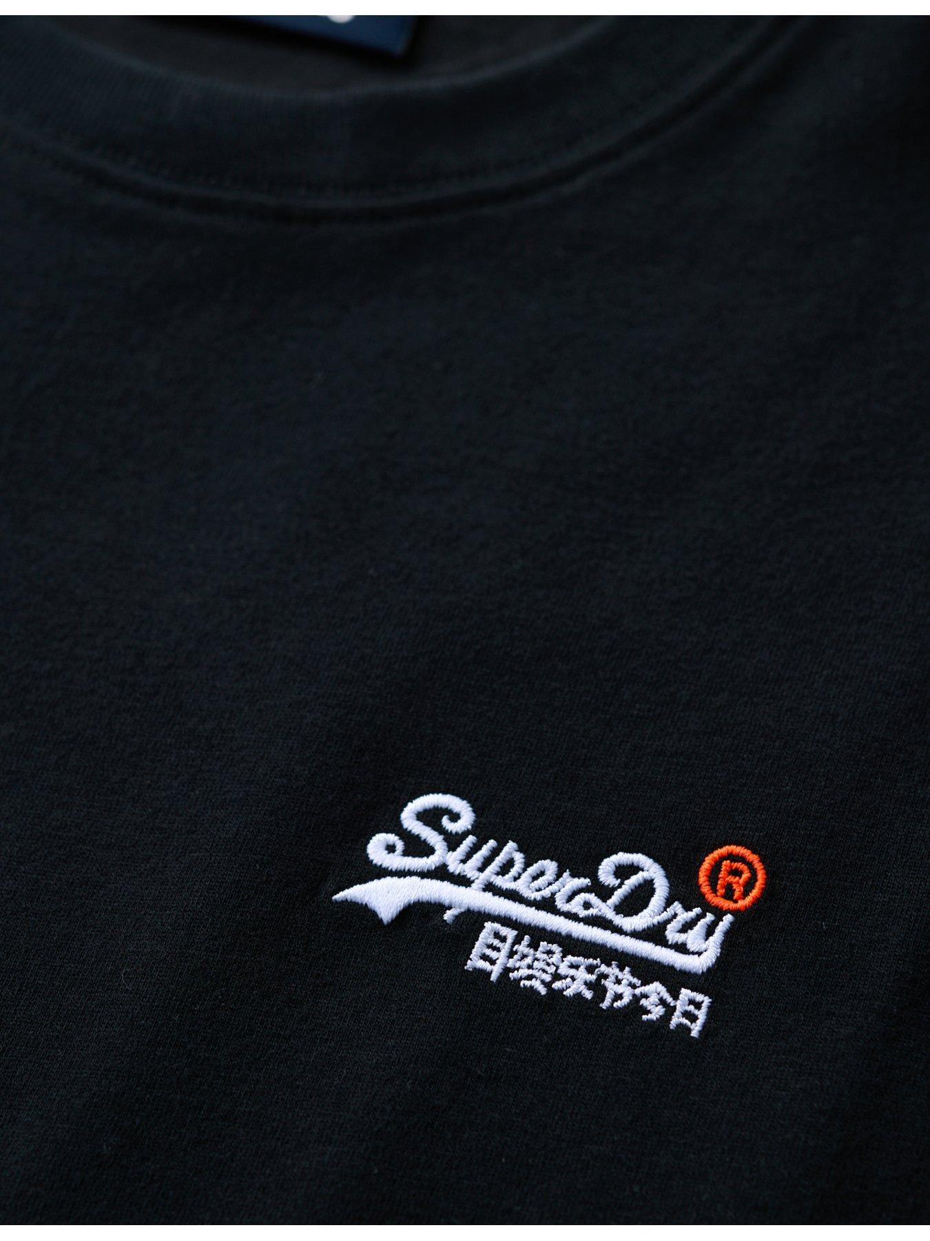 Image 5 of 5 of Superdry Essential Logo Embroidered Short Sleeve T-Shirt - Black