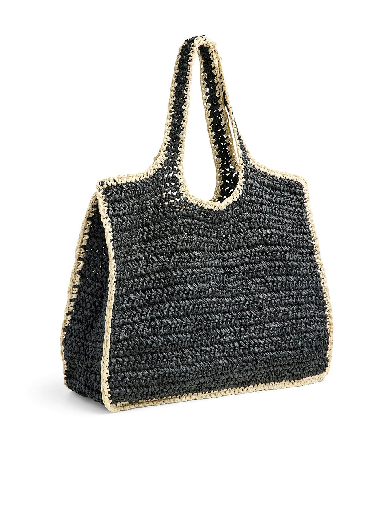 Image 1 of 1 of PIECES Lydia Contrast Shopper - Black