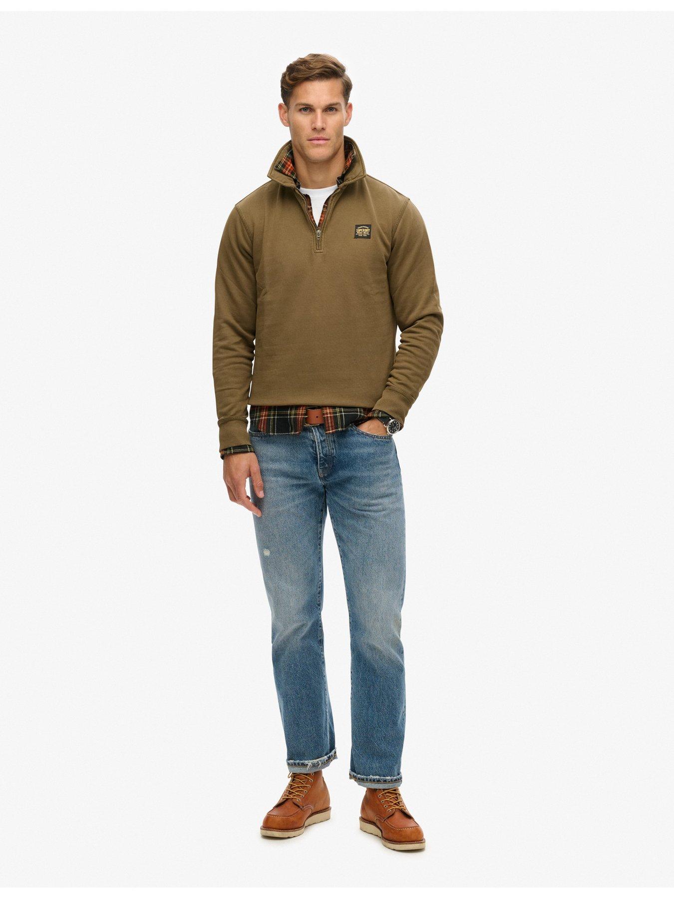 superdry-12-zip-contrast-stitch-crew-sweat-top-dark-greenback