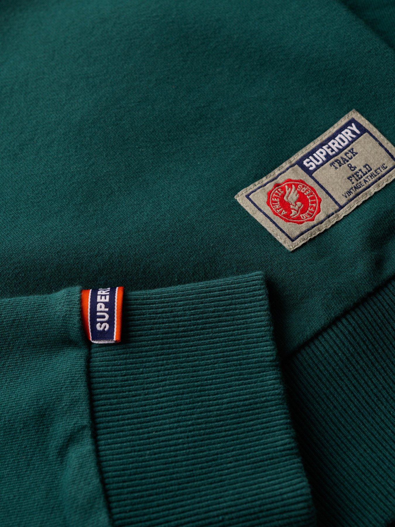 Image 5 of 5 of Superdry Athletic Printed Logo Crew Neck Sweat Top - Dark Green