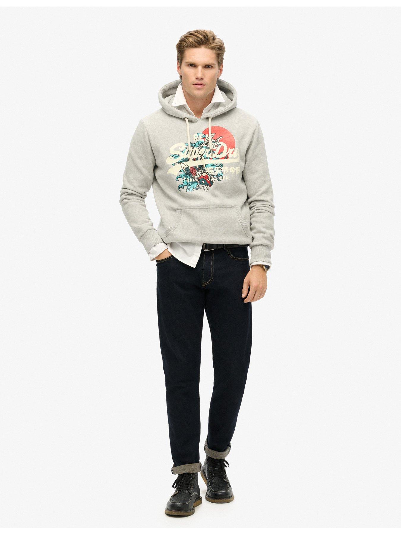 Image 3 of 5 of Superdry Tokyo Graphic Logo Pullover Hoodie - Beige