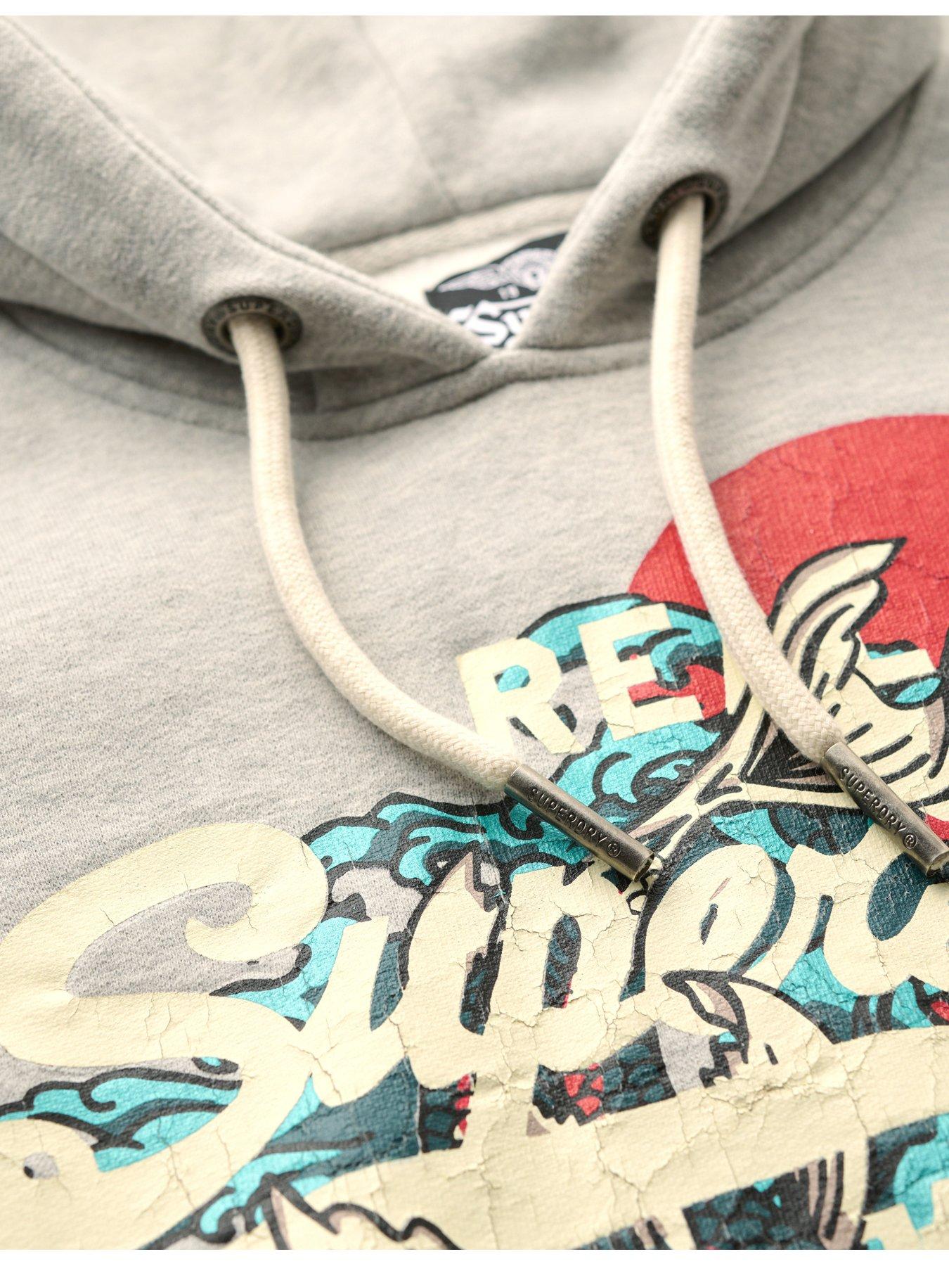 Image 5 of 5 of Superdry Tokyo Graphic Logo Pullover Hoodie - Beige