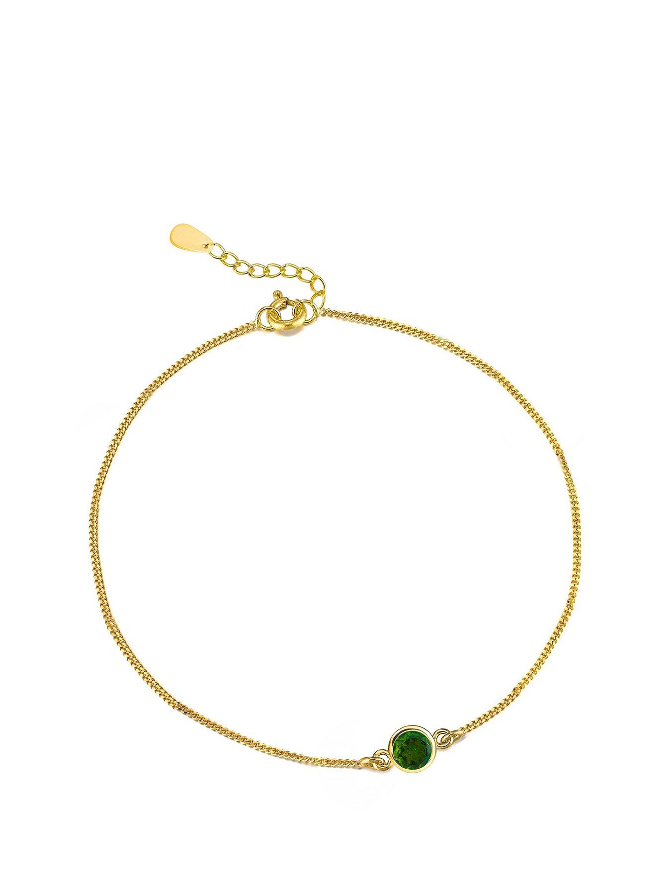 the-love-collection-gold-plated-sterling-silver-birthstone-cz-rubover-bracelet