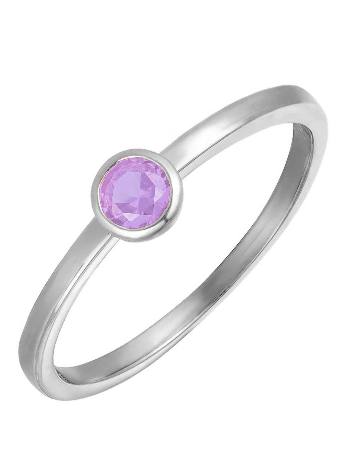 the-love-collection-sterling-silver-birthstone-cz-rubover-ring