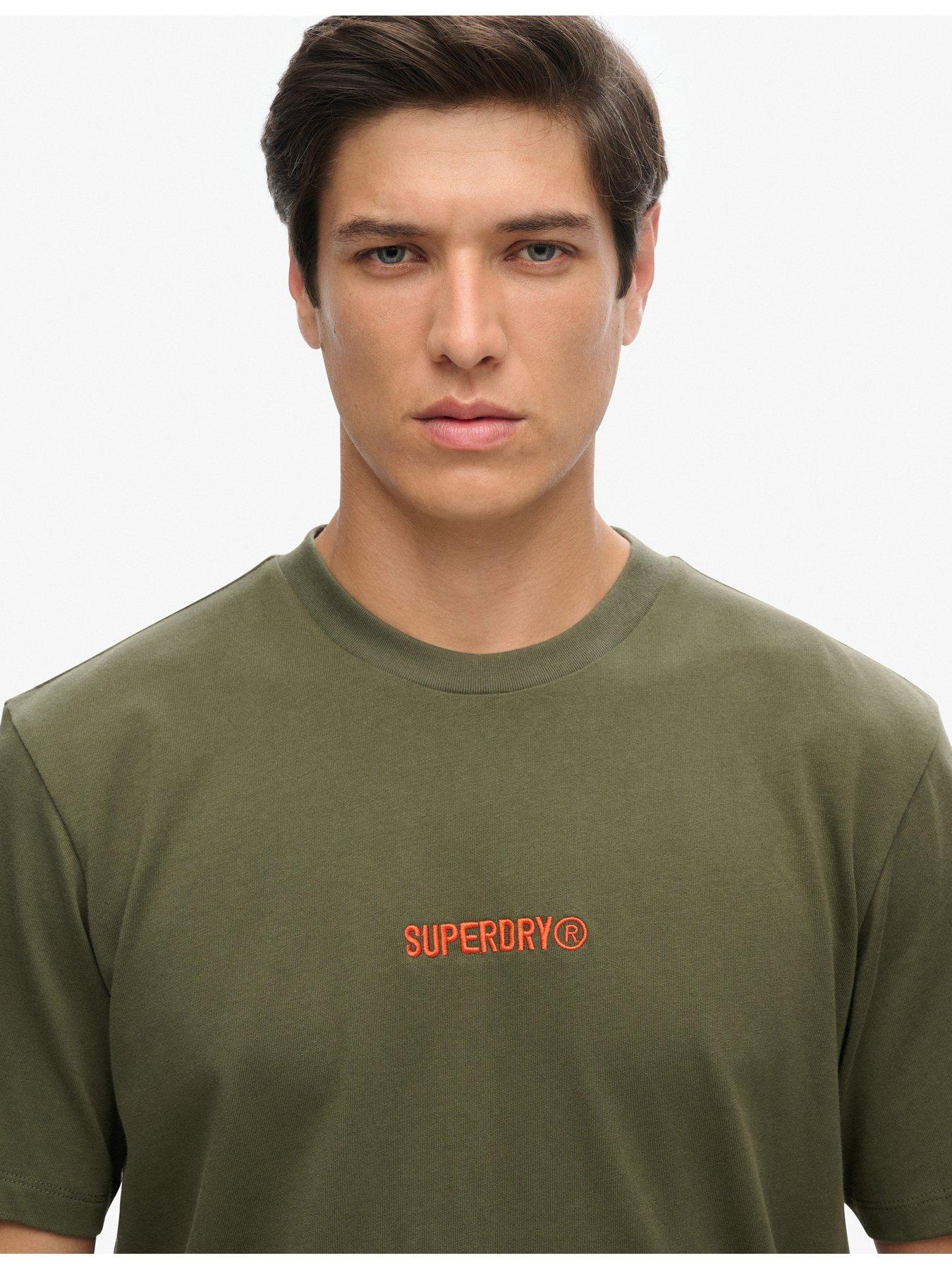 Image 4 of 5 of Superdry Micro Logo Short Sleeve T-Shirt - Khaki