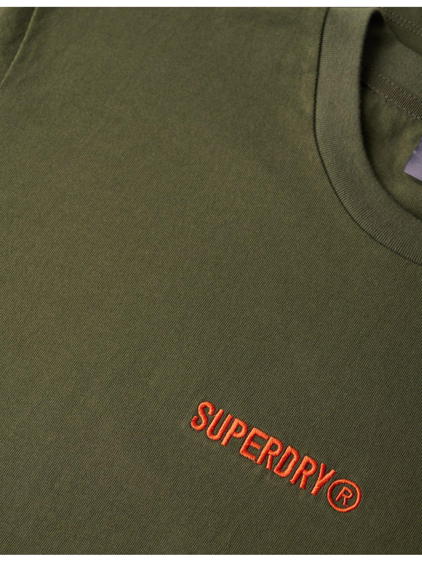 Image 5 of 5 of Superdry Micro Logo Short Sleeve T-Shirt - Khaki