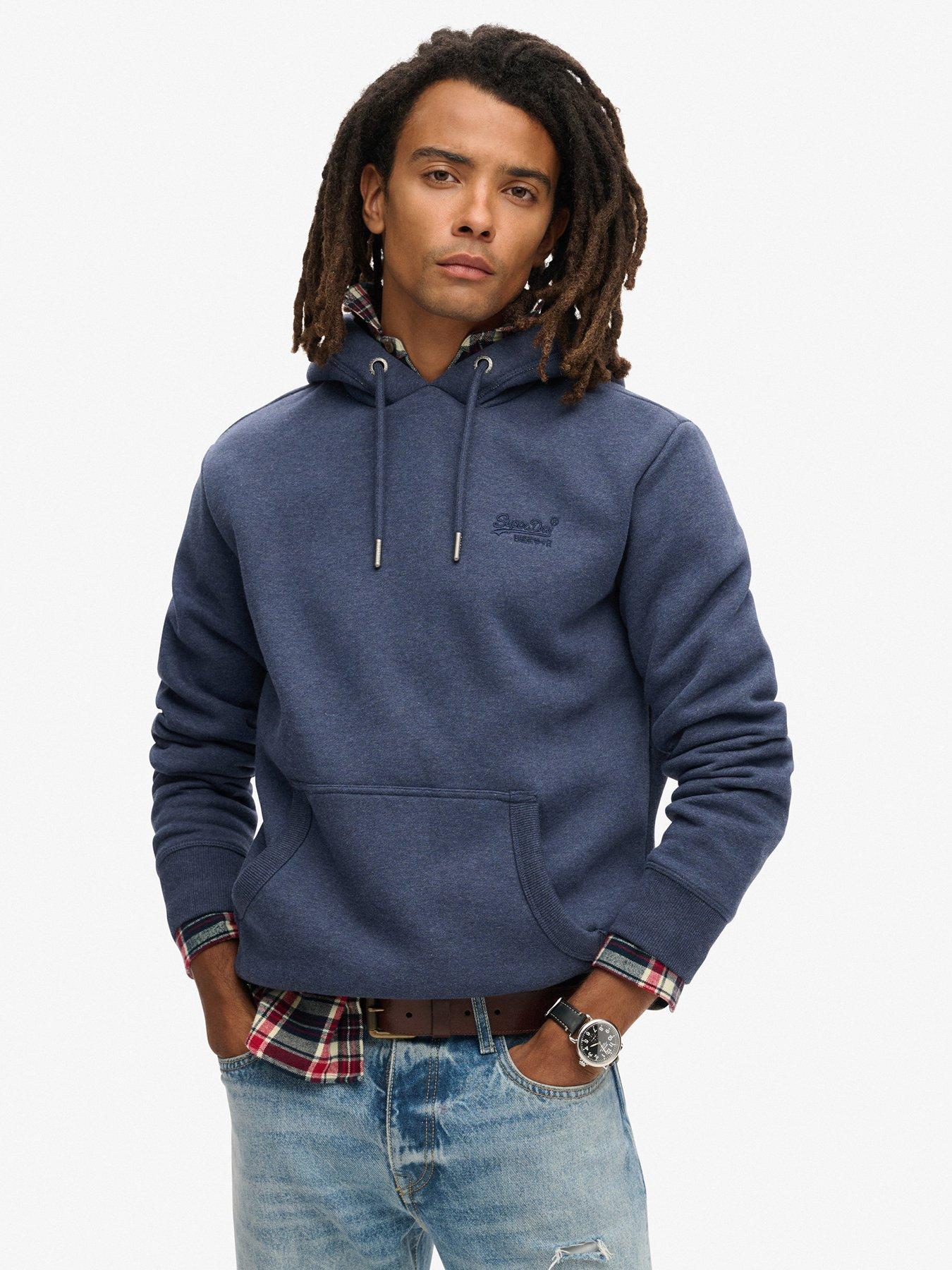 Image 1 of 5 of Superdry Essential Logo Pullover Hoodie - Navy