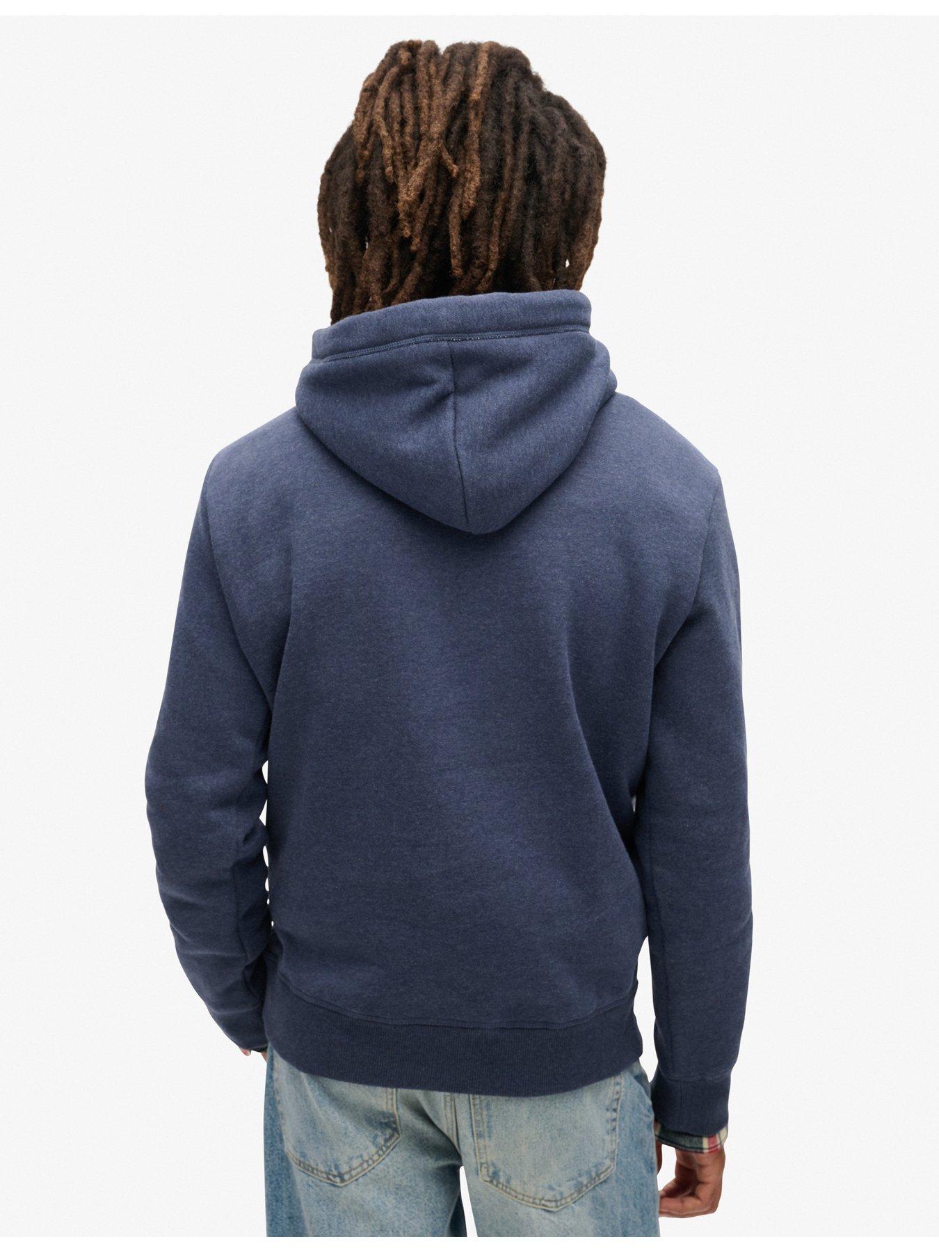 Image 2 of 5 of Superdry Essential Logo Pullover Hoodie - Navy