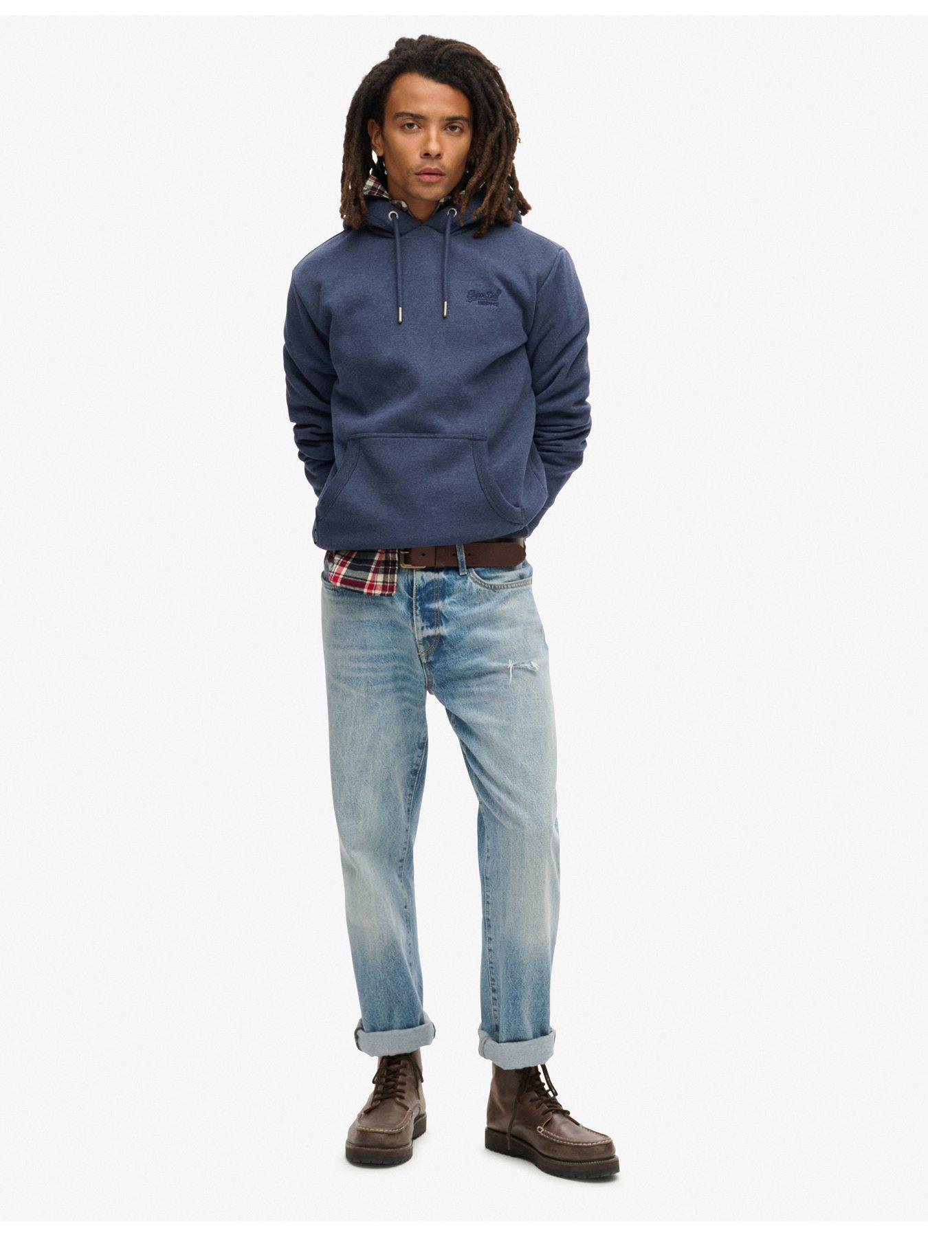 Image 3 of 5 of Superdry Essential Logo Pullover Hoodie - Navy