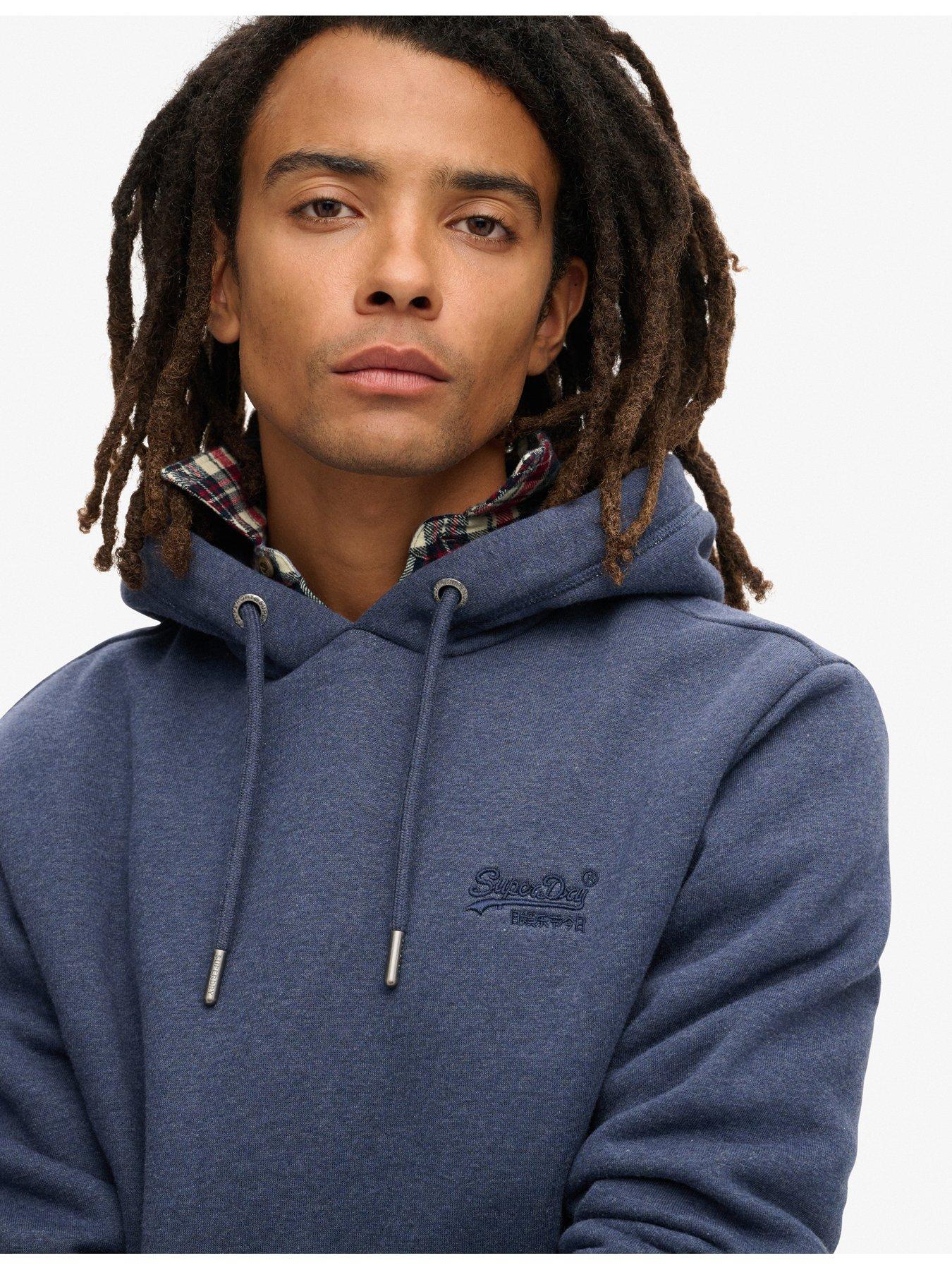 Image 4 of 5 of Superdry Essential Logo Pullover Hoodie - Navy