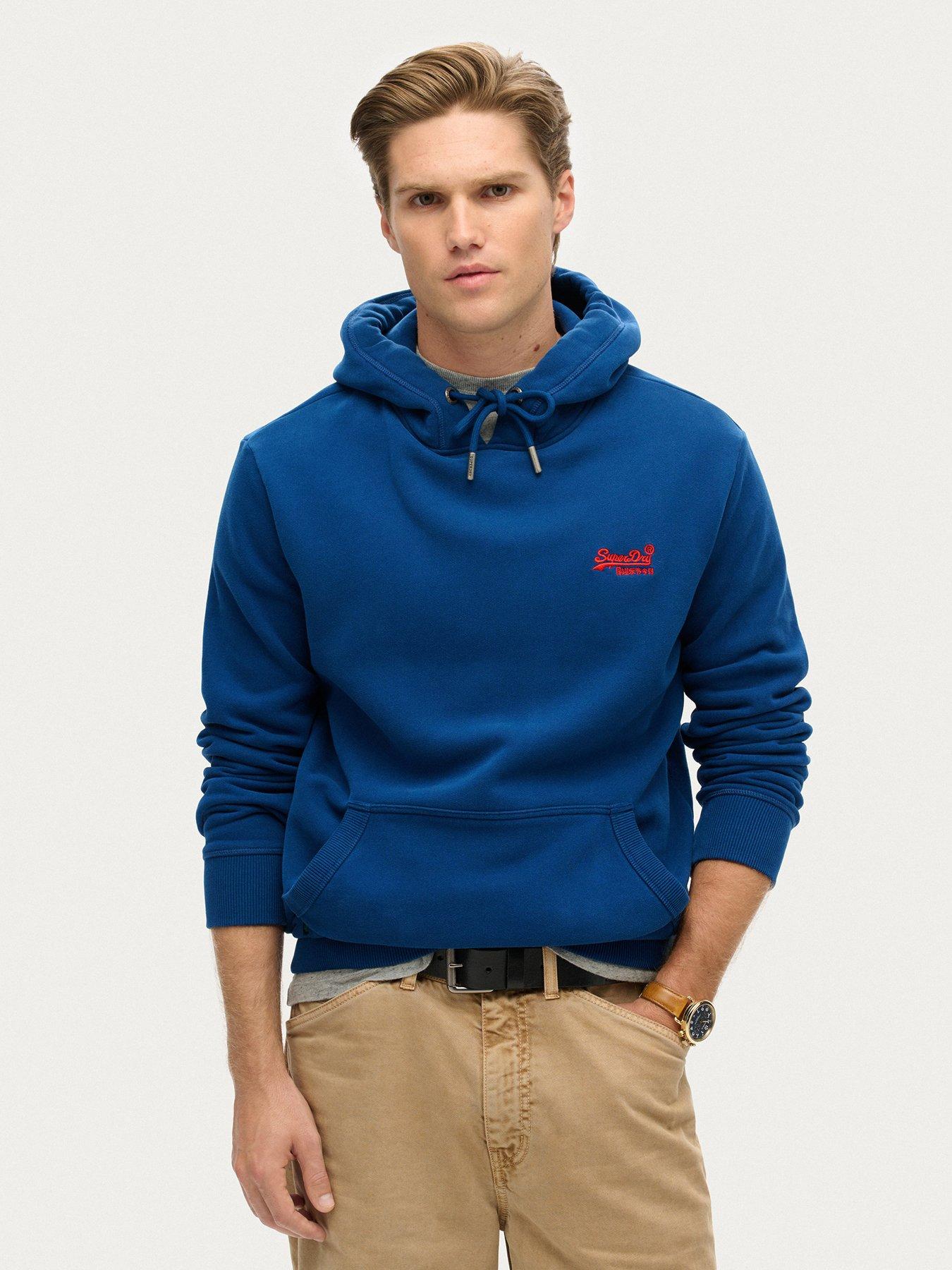 Image 1 of 5 of Superdry Essential Logo Pullover Hoodie - Blue