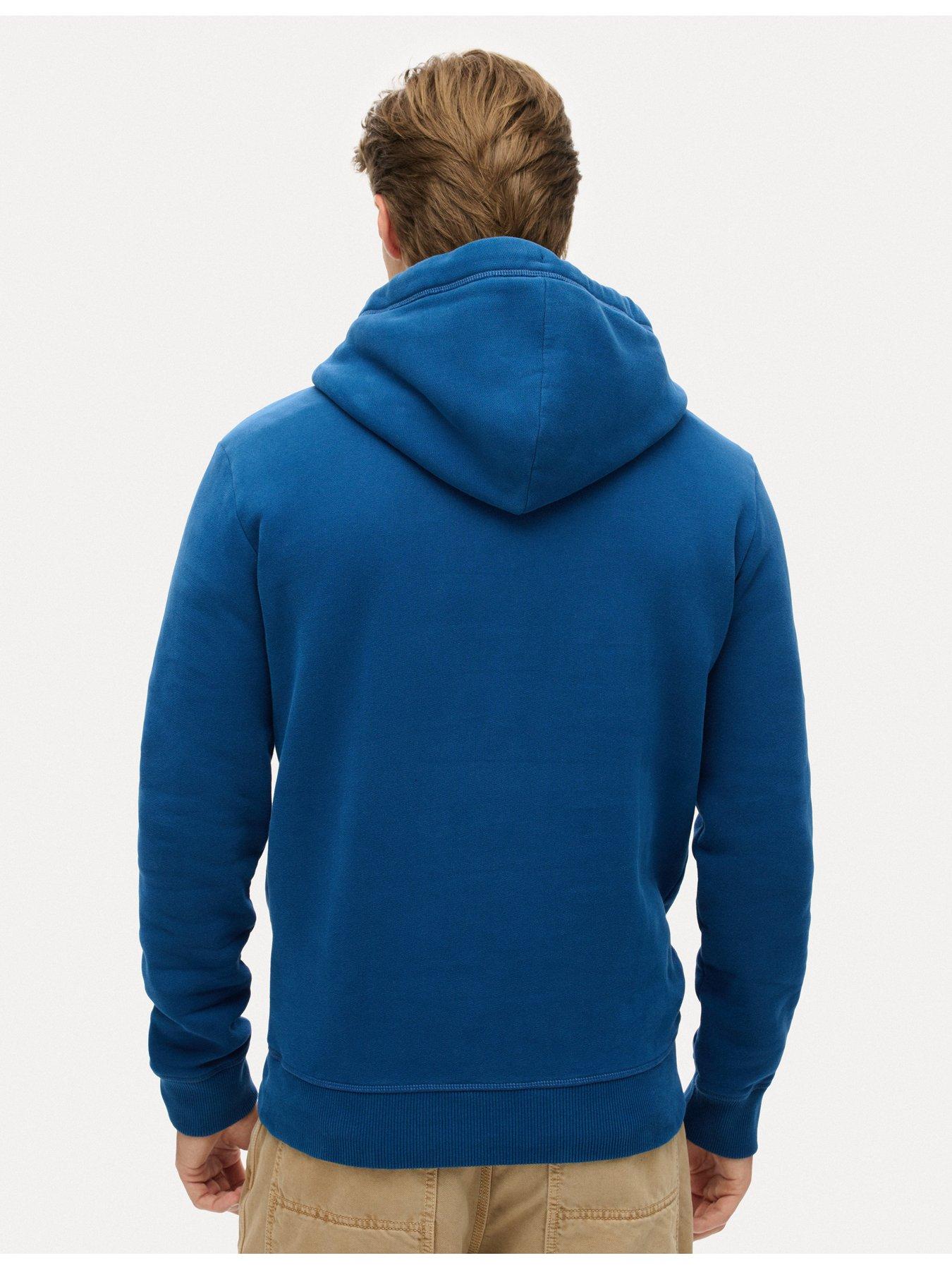 Image 2 of 5 of Superdry Essential Logo Pullover Hoodie - Blue