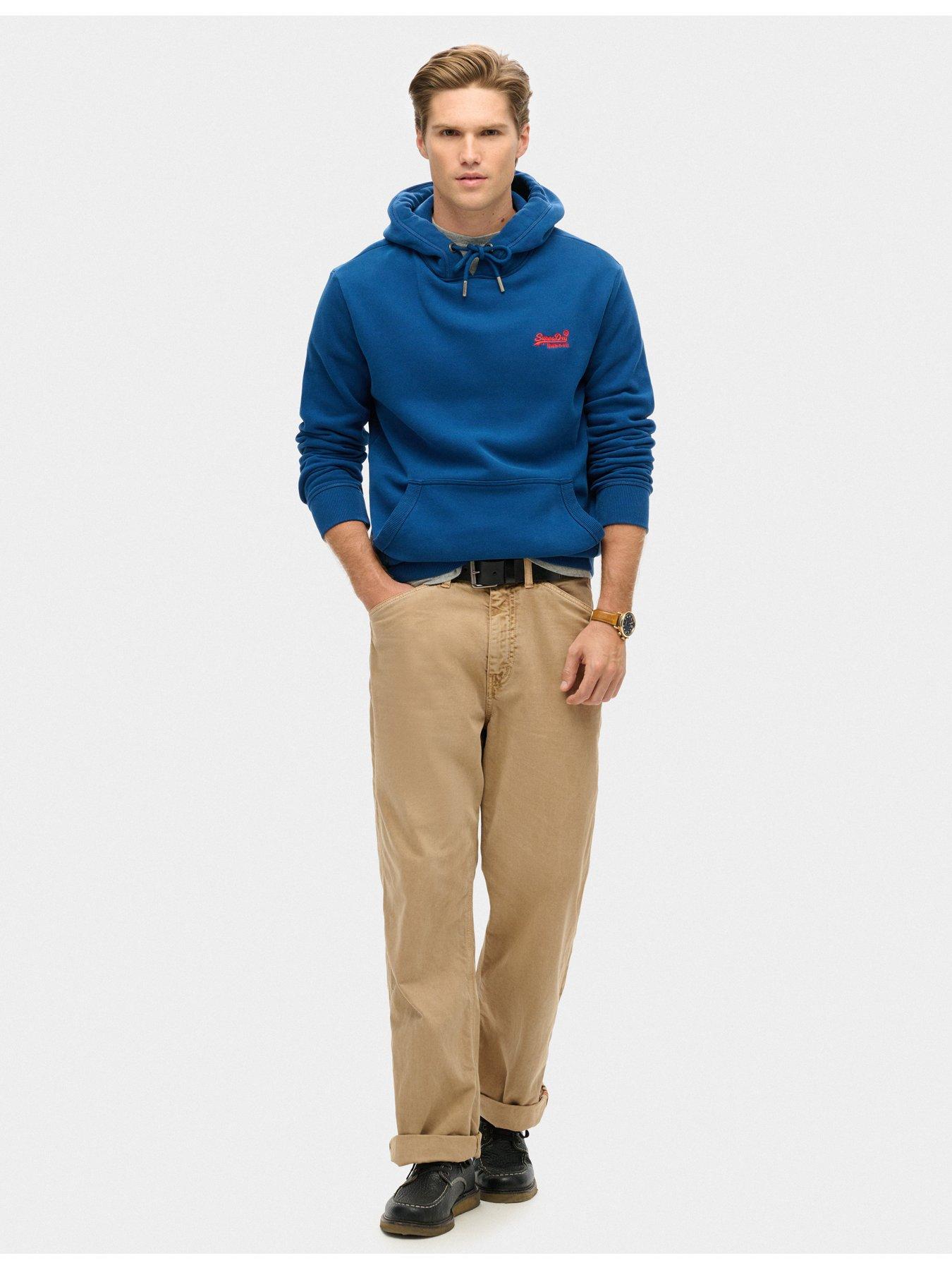 Image 3 of 5 of Superdry Essential Logo Pullover Hoodie - Blue