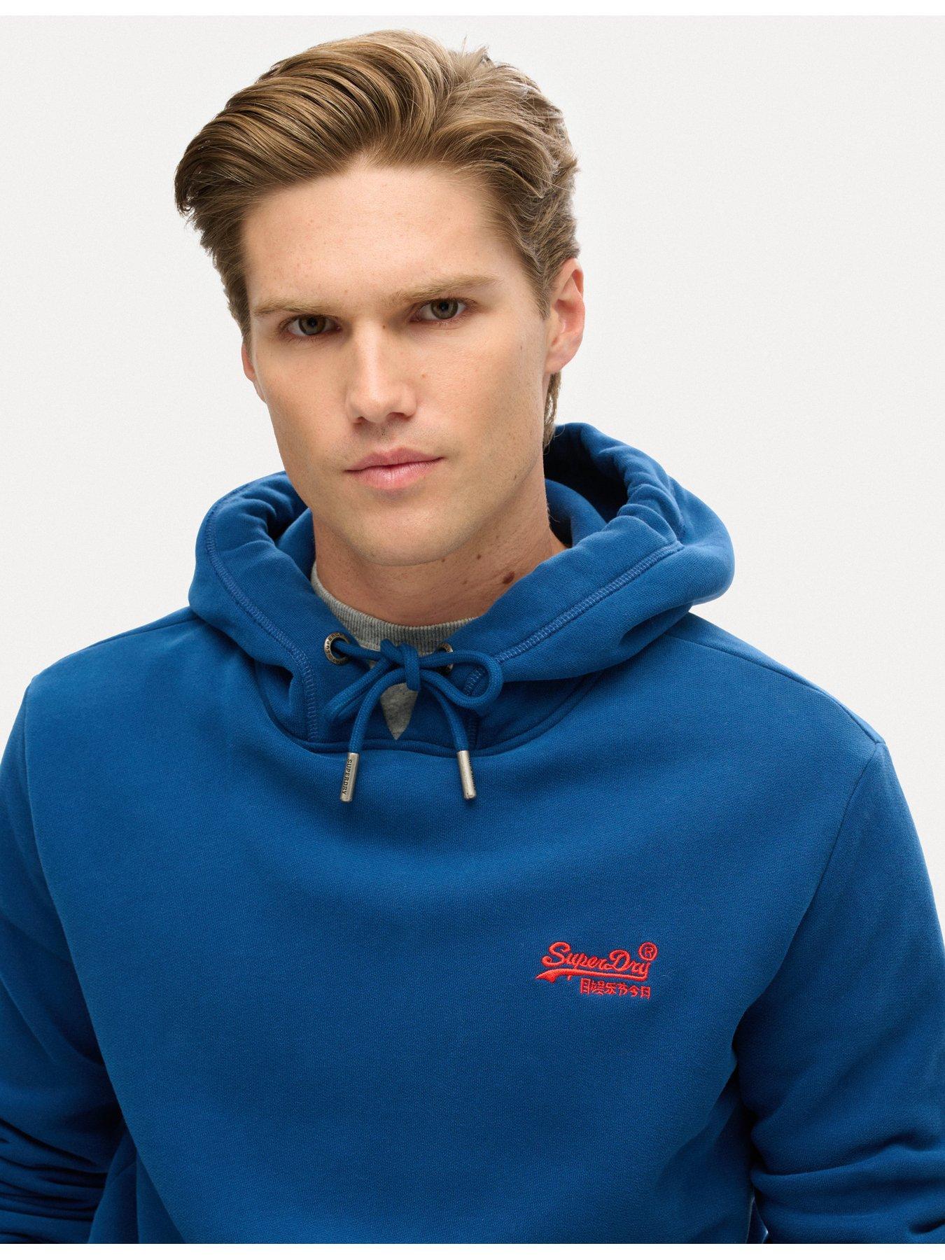 Image 4 of 5 of Superdry Essential Logo Pullover Hoodie - Blue