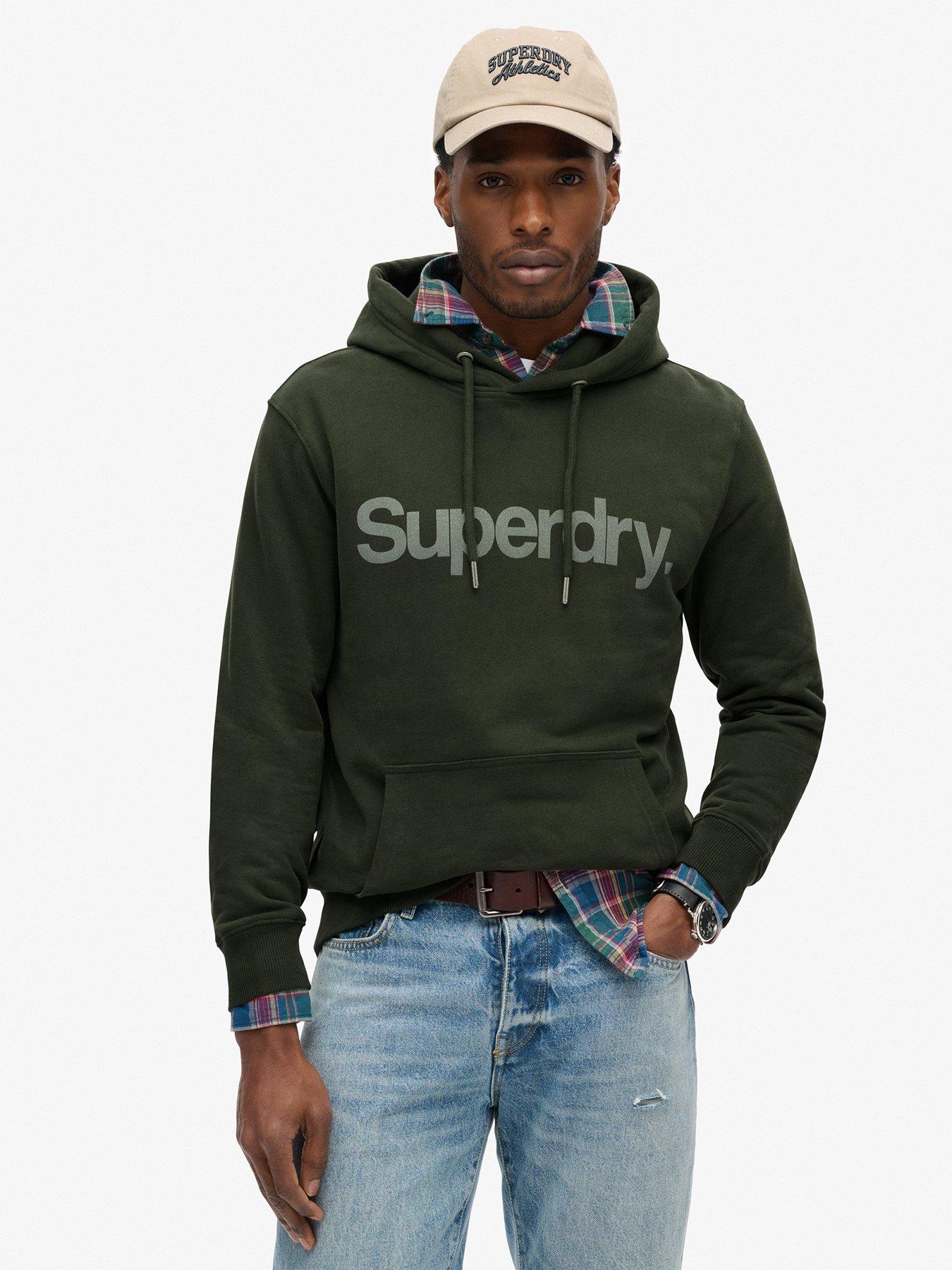 Image 1 of 5 of Superdry City Core Logo Pullover Hoodie - Khaki