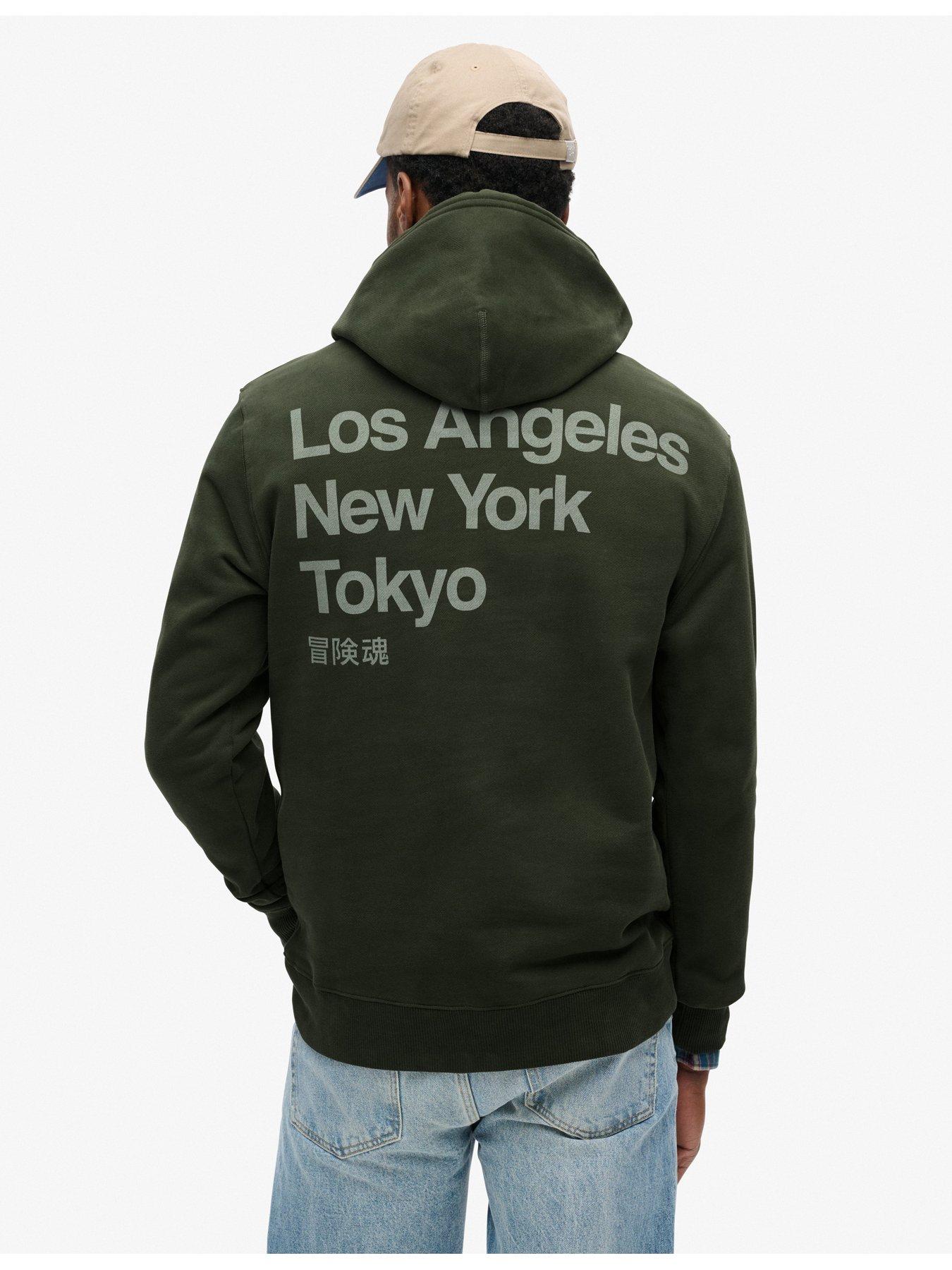 Image 2 of 5 of Superdry City Core Logo Pullover Hoodie - Khaki