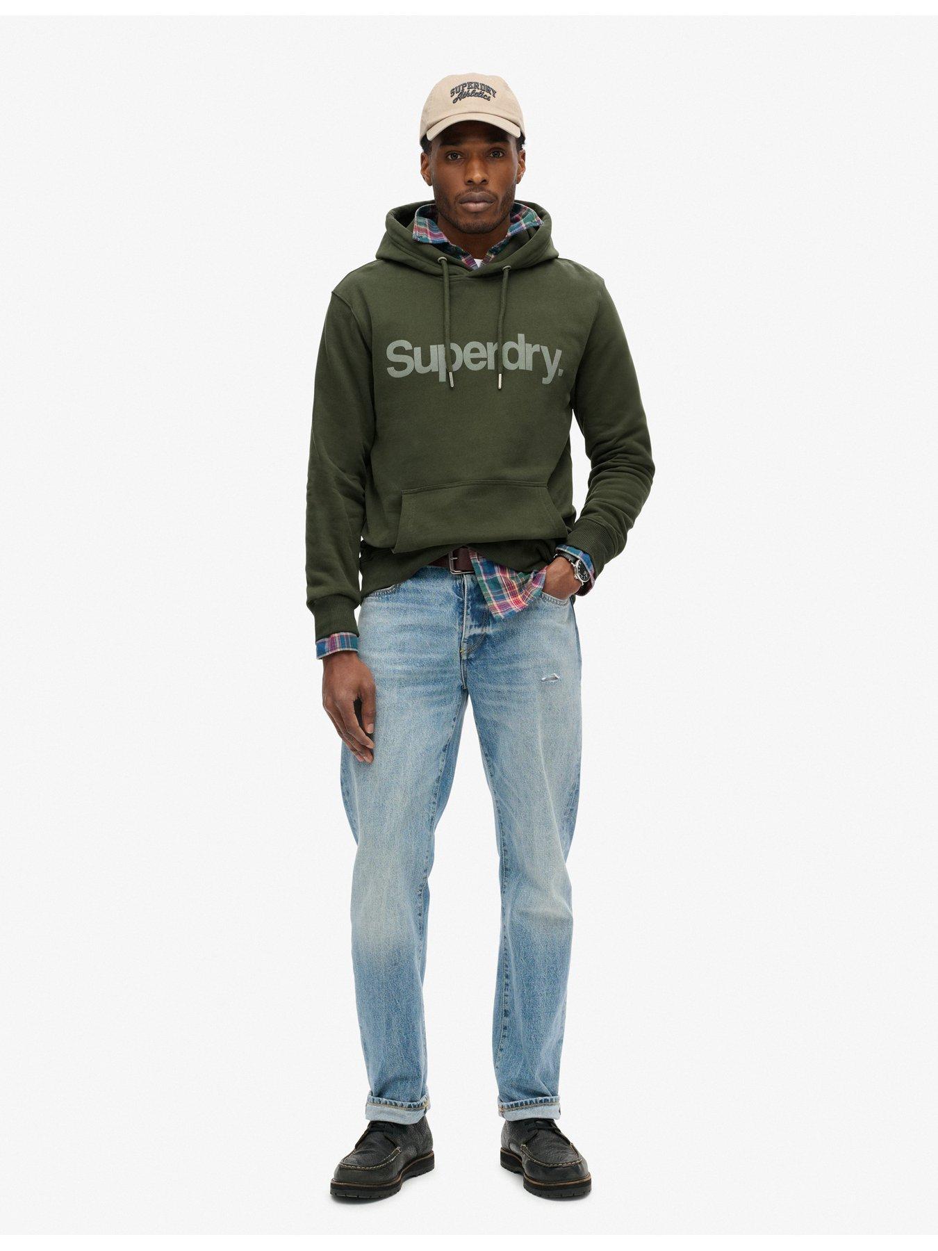Image 3 of 5 of Superdry City Core Logo Pullover Hoodie - Khaki