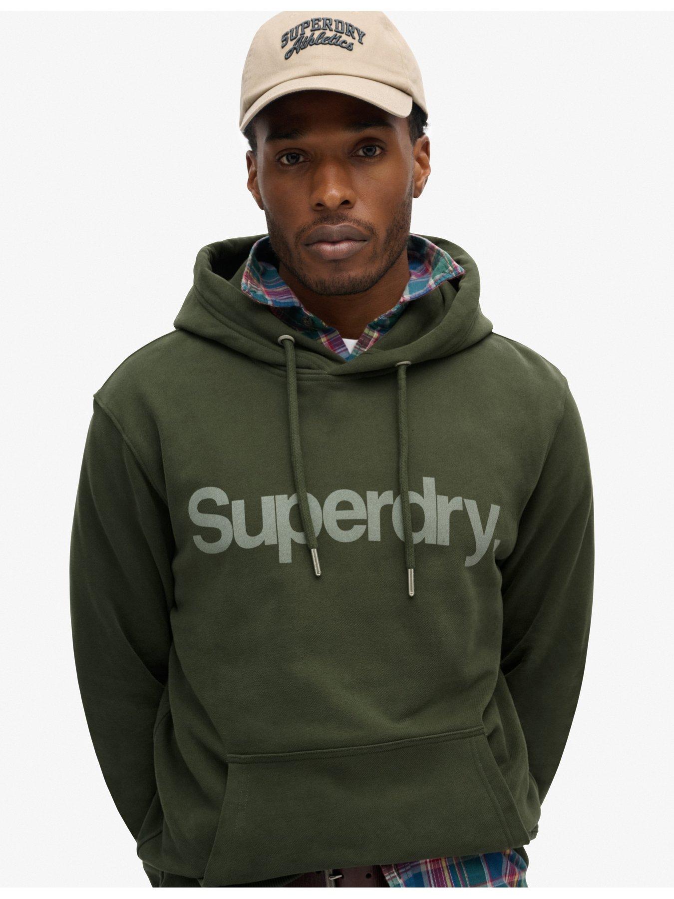 Image 4 of 5 of Superdry City Core Logo Pullover Hoodie - Khaki