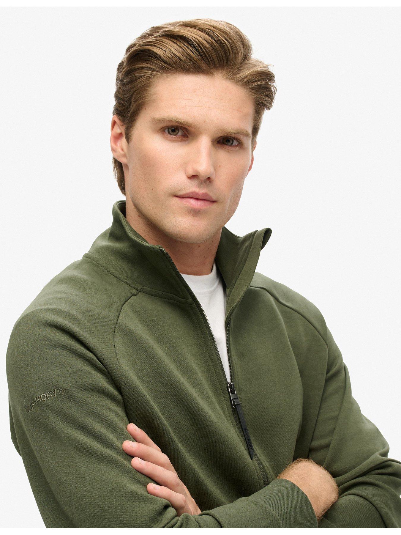 superdry-tech-track-top-dark-greenoutfit
