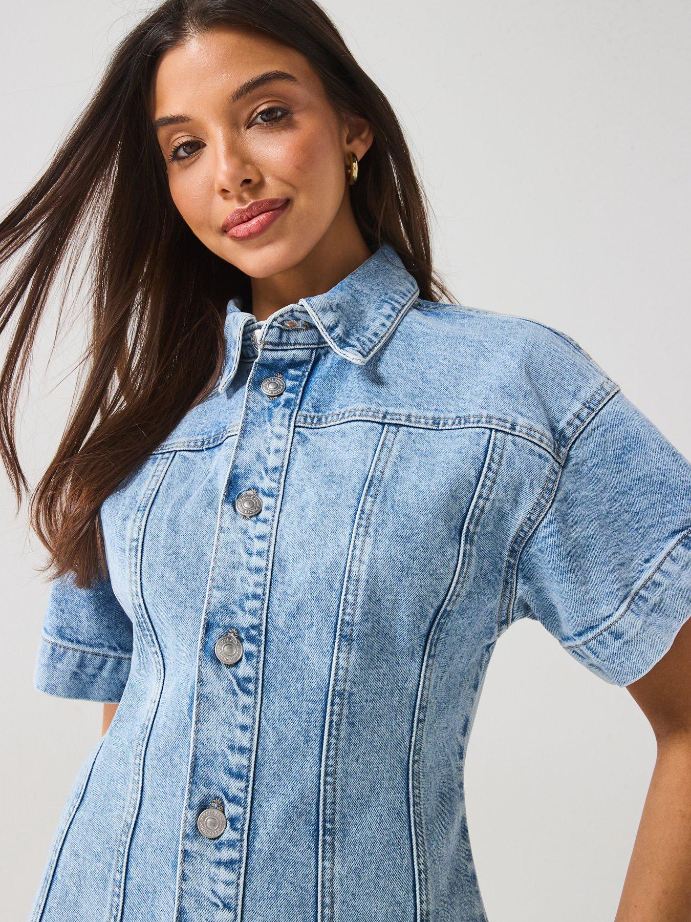 pieces-a-shape-denim-dress-blueoutfit