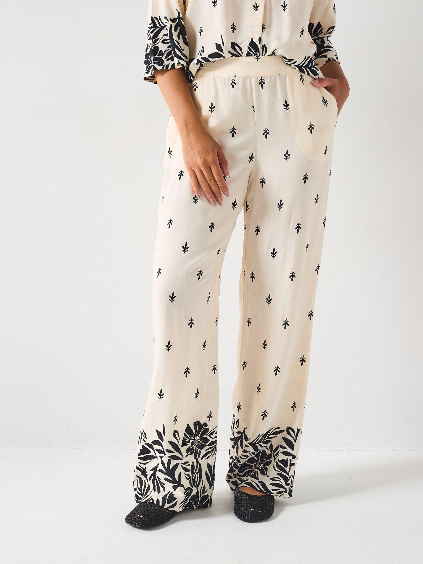 JDY Maggie Life Mid Waist Wide Pant - Cream