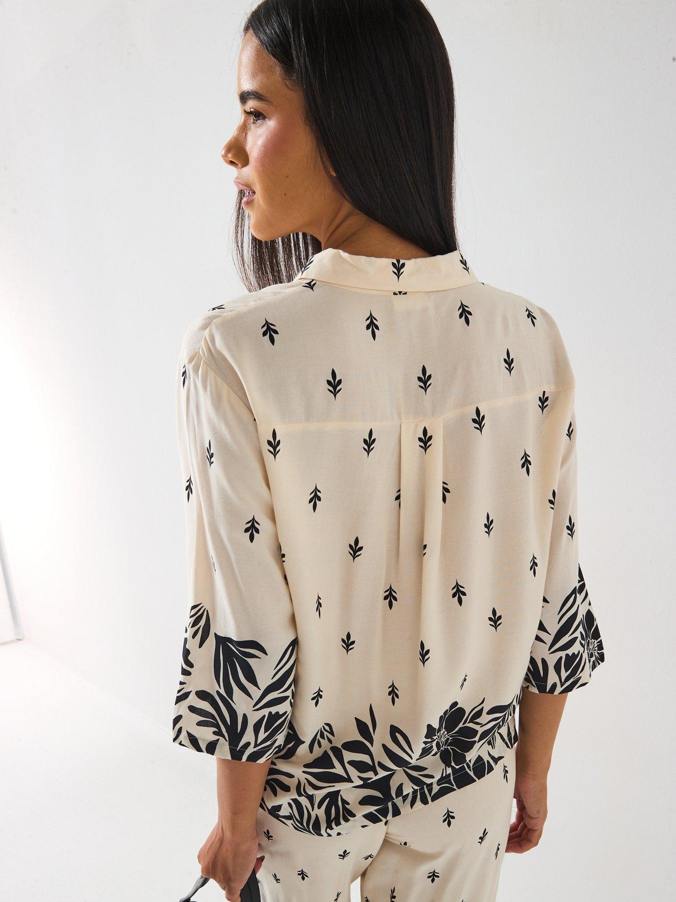 Image 2 of 6 of JDY Maggie Life Loose 3/4 Shirt - Cream