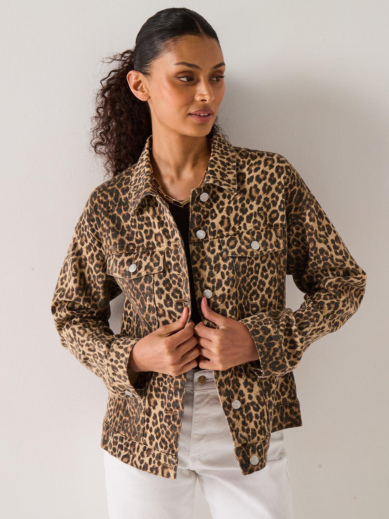 Image 1 of 6 of Vero Moda Tessa Long Sleeve Oversize Denim Jacket - Multi