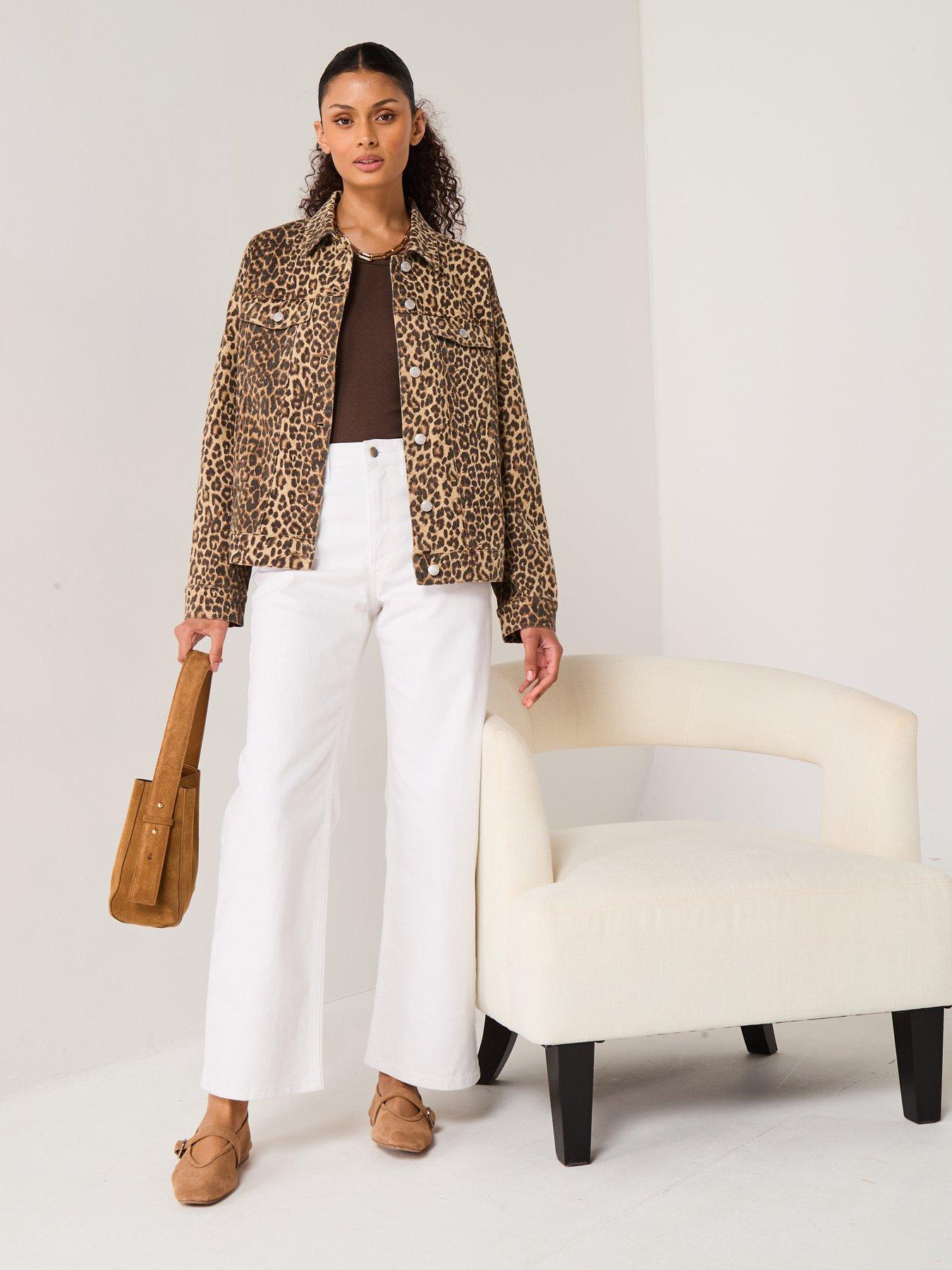 Image 3 of 6 of Vero Moda Tessa Long Sleeve Oversize Denim Jacket - Multi