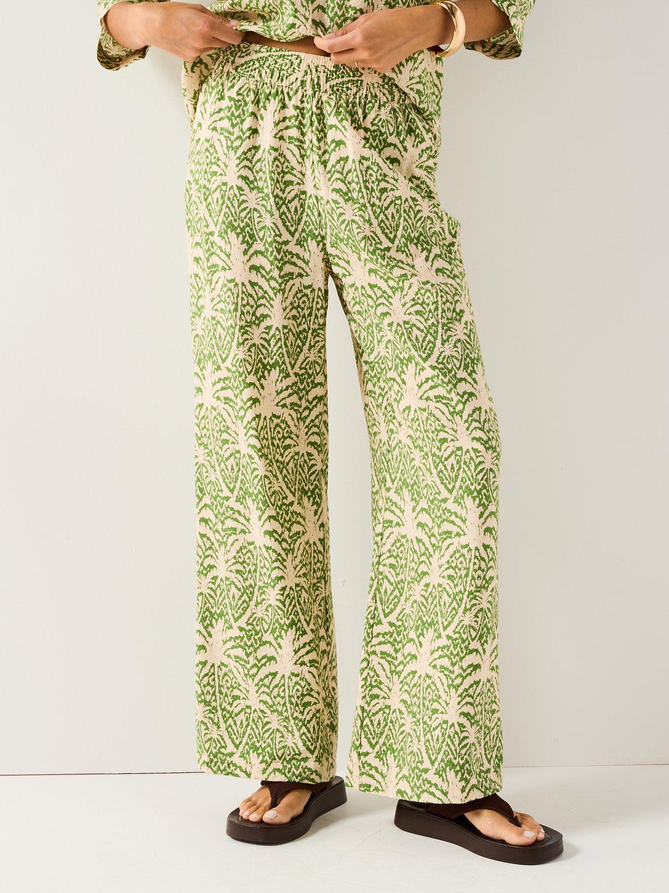 JDY Troya Life Mid Waist Wide Pants - Multi