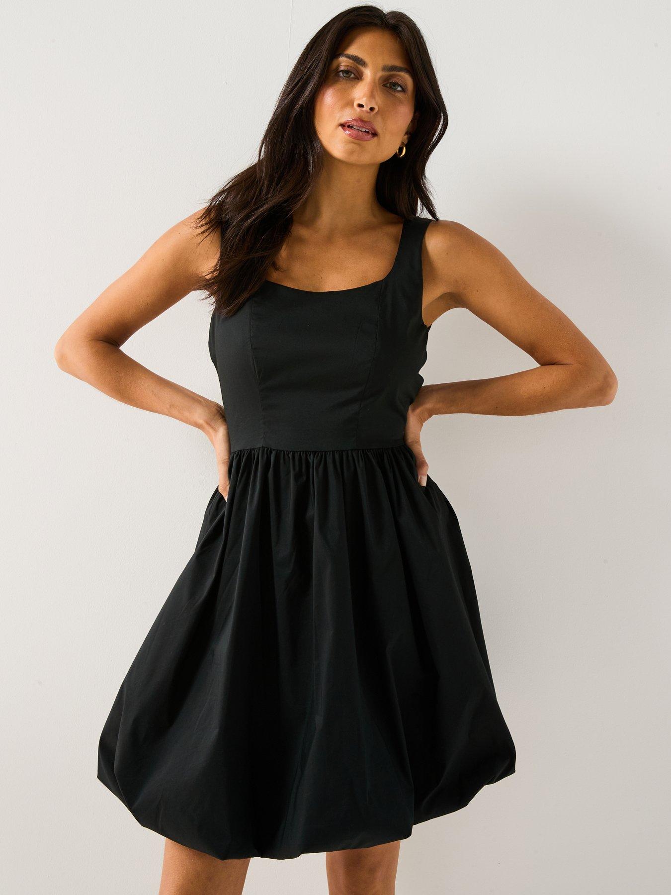 Image 5 of 6 of JDY Mio Sleeveless Bubblehem Dress - Black