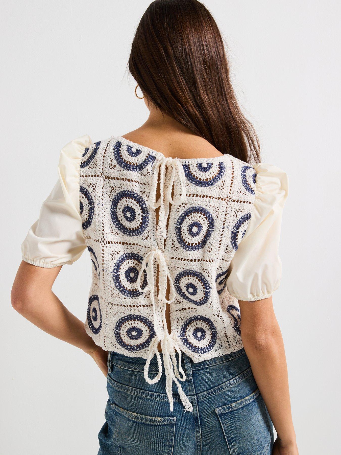 only-charis-short-sleeve-mix-jersey-top-multistillFront