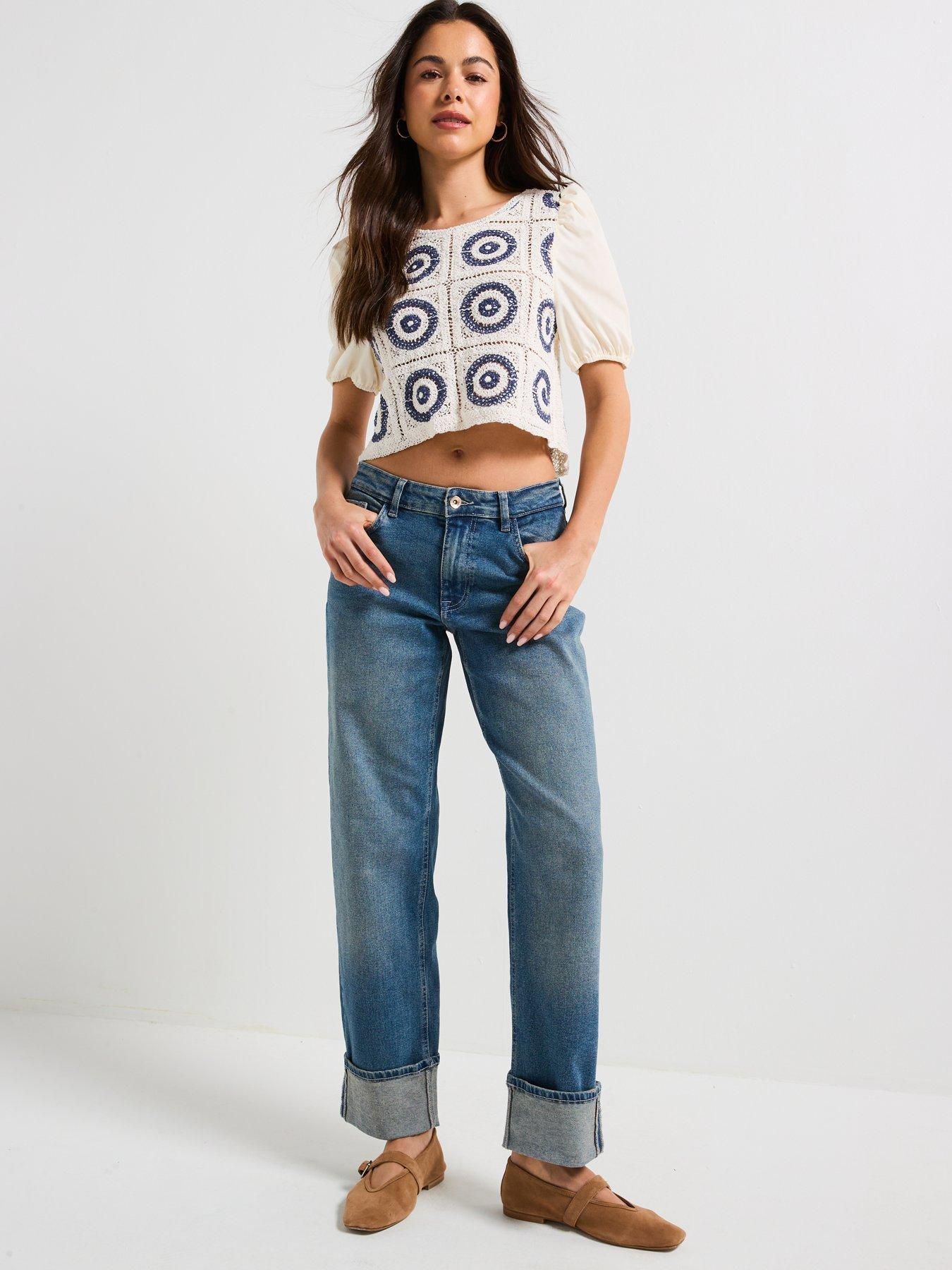 only-charis-short-sleeve-mix-jersey-top-multiback