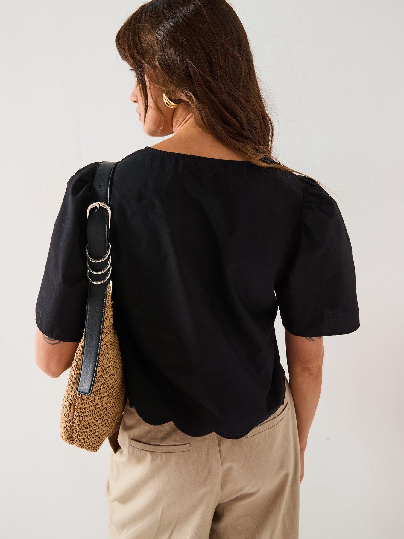 jdy-alice-short-sleeve-tie-top-blackstillFront