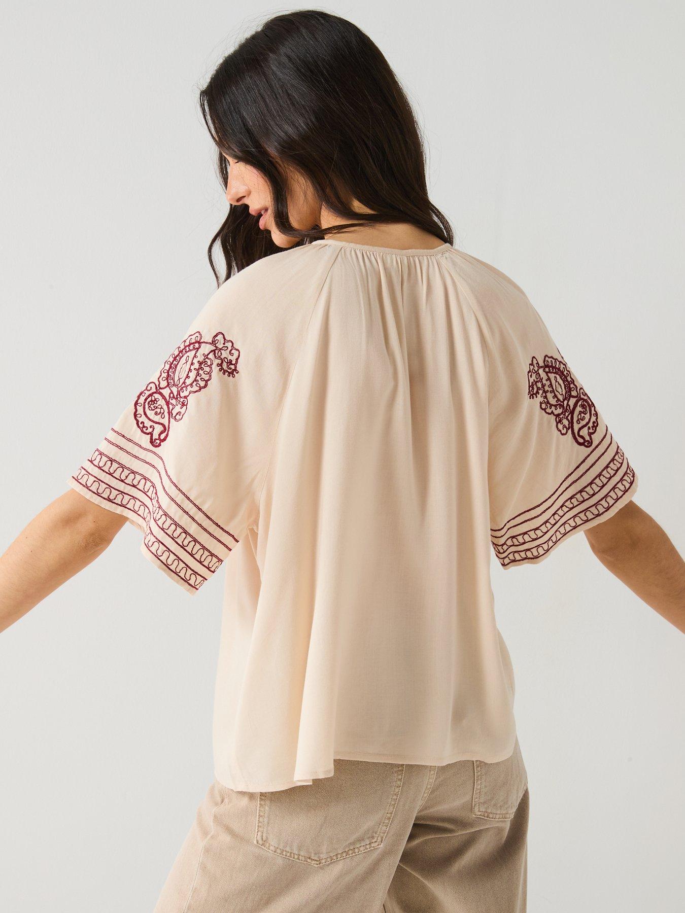 Image 2 of 6 of JDY Risso Life Bianca Long Sleeve Top - Multi