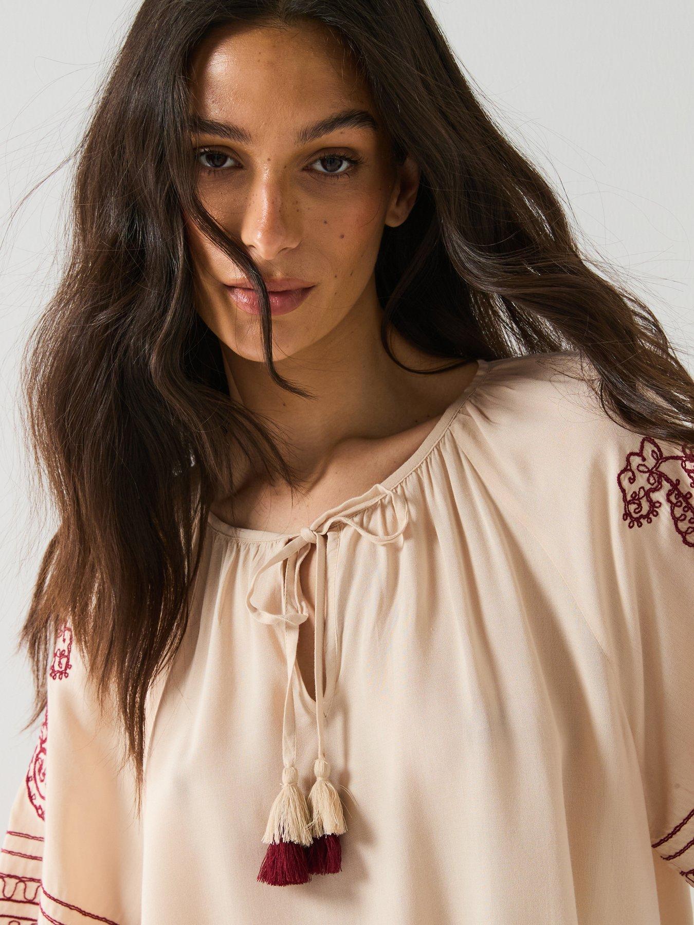 Image 4 of 6 of JDY Risso Life Bianca Long Sleeve Top - Multi