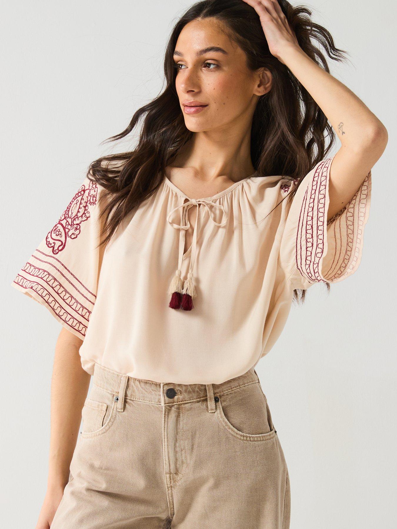 Image 6 of 6 of JDY Risso Life Bianca Long Sleeve Top - Multi