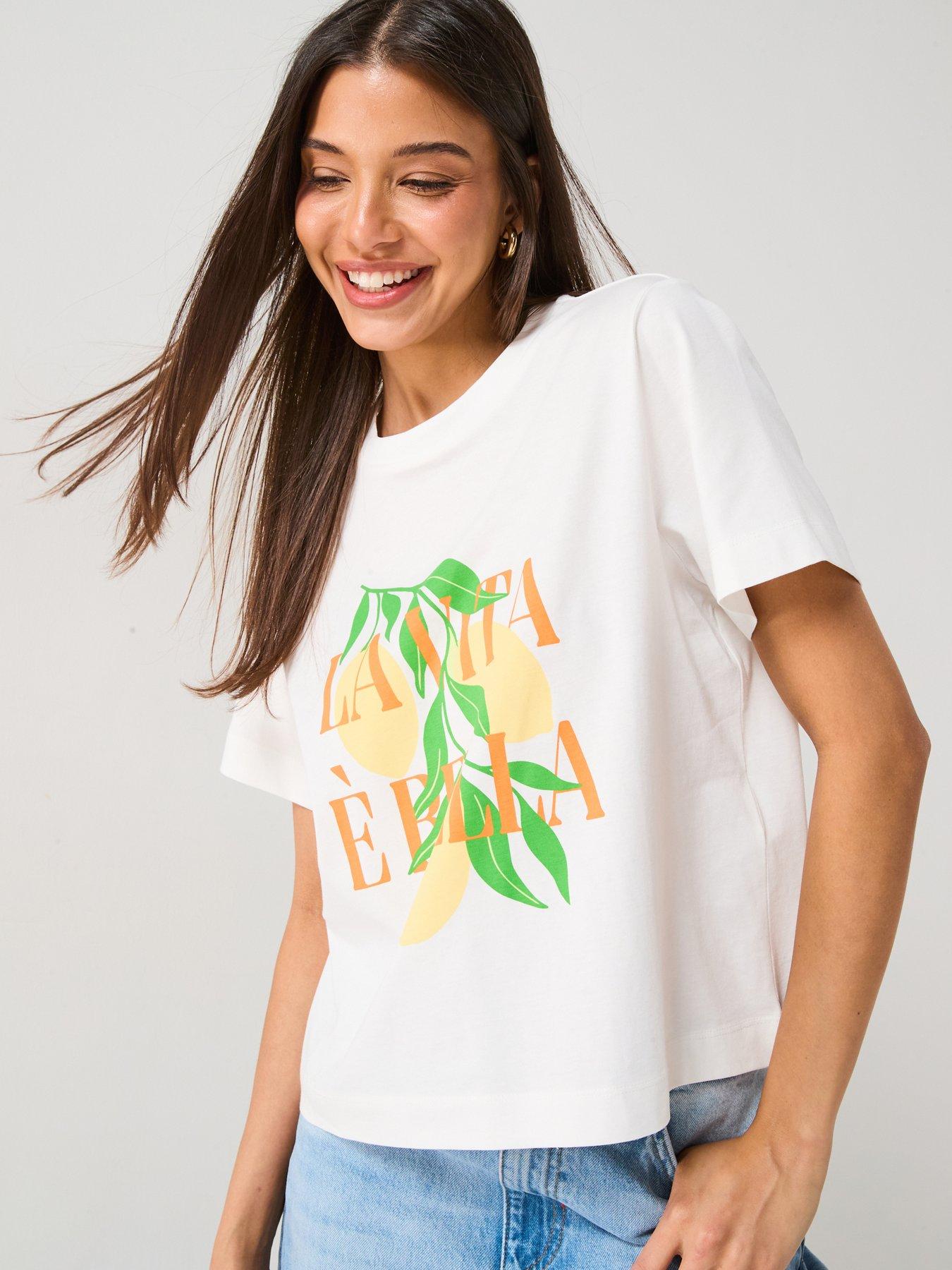 Vero Moda Sonna Mette Short Sleeve Jersey Top - White