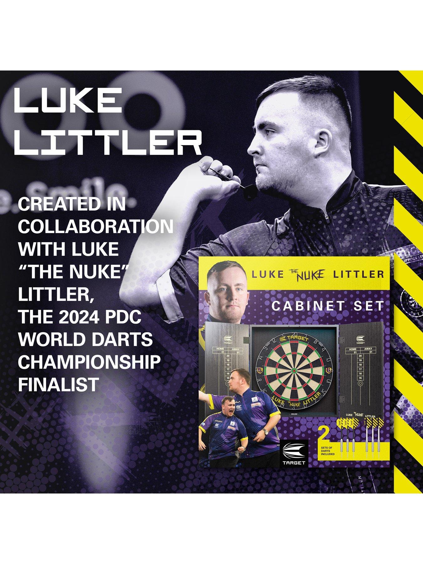 Image 3 of 7 of Target Luke Littler Dartboard and Cabinet Set Plus Darts