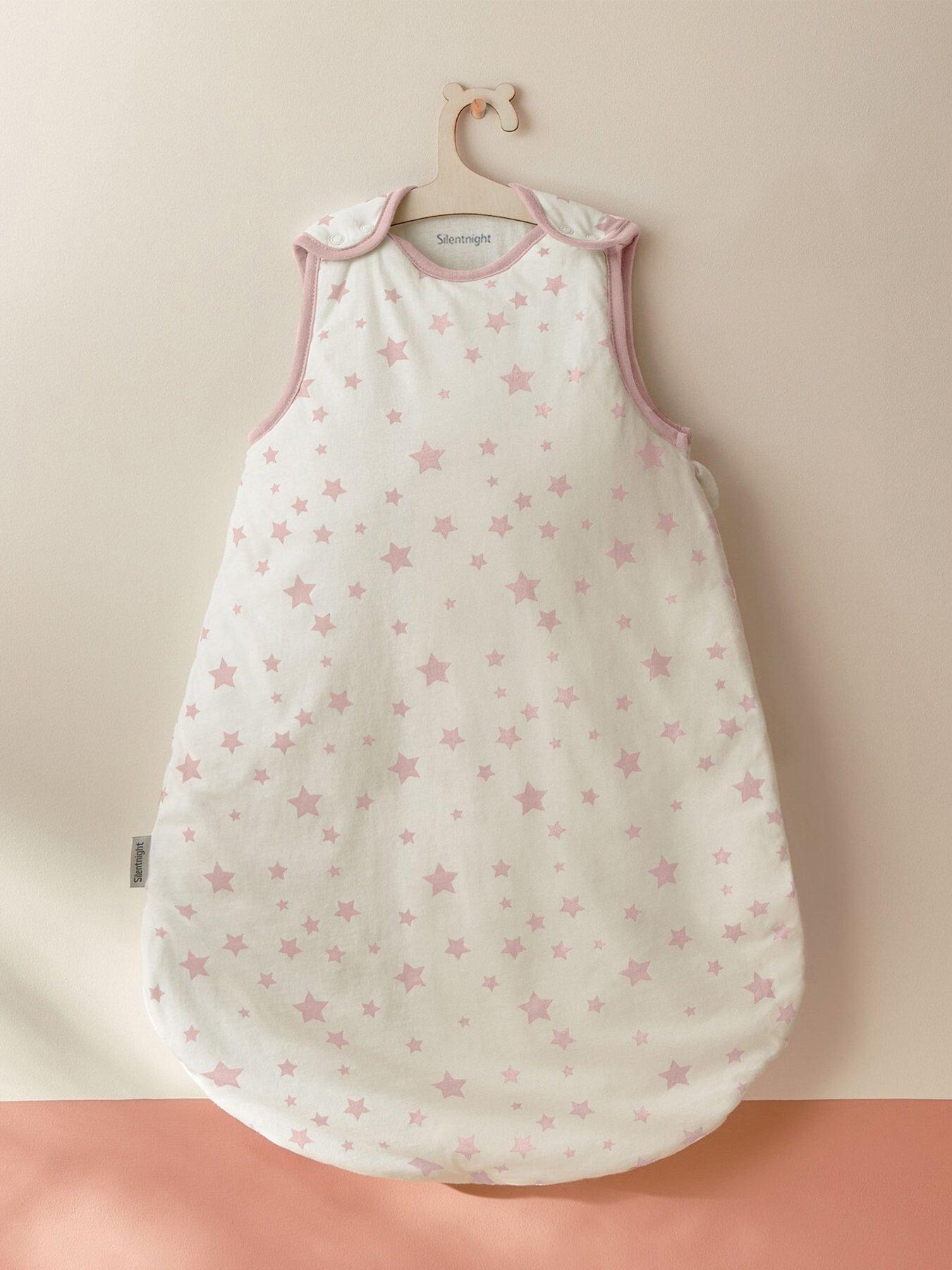 Image 1 of 7 of Silentnight Safe Nights 6-18 Months Baby Sleeping Bag - 2.5 Tog - Pink Stars